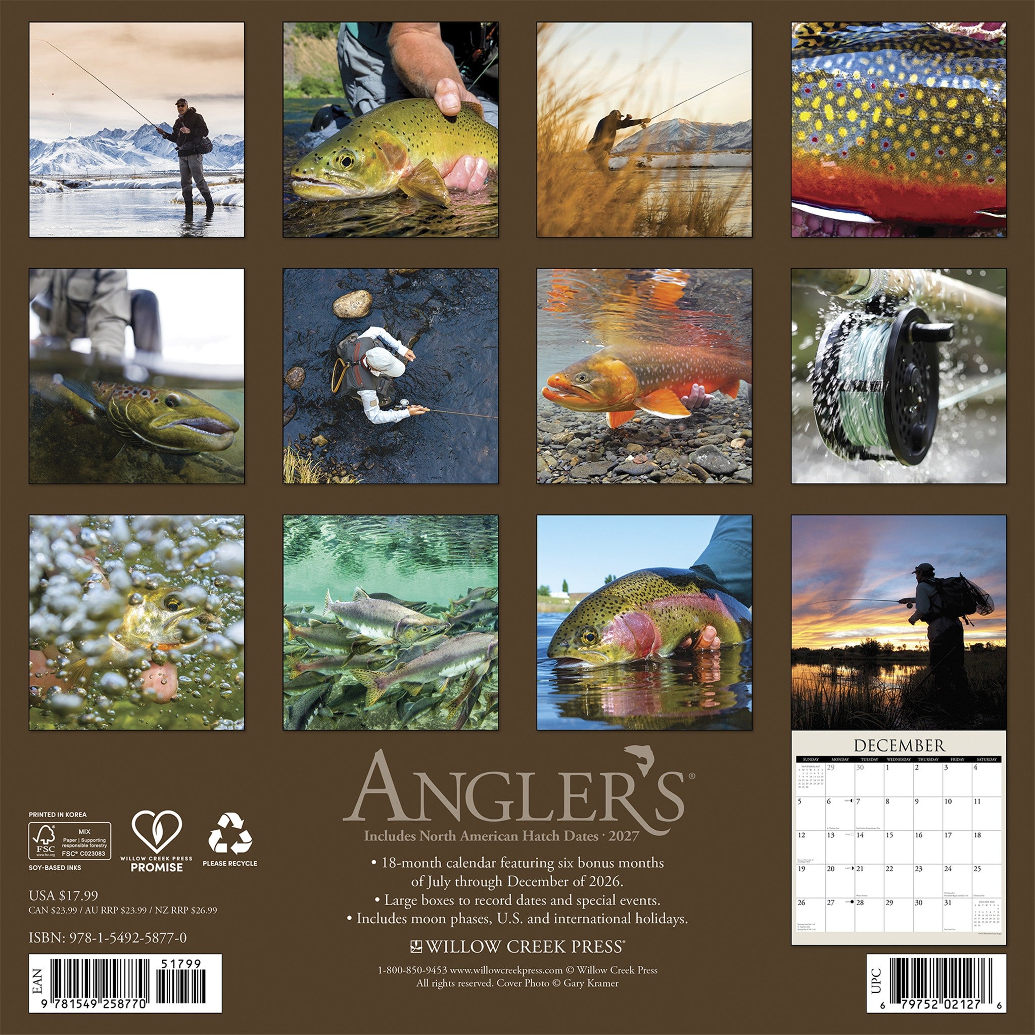 Angler's 2027 Wall Calendar