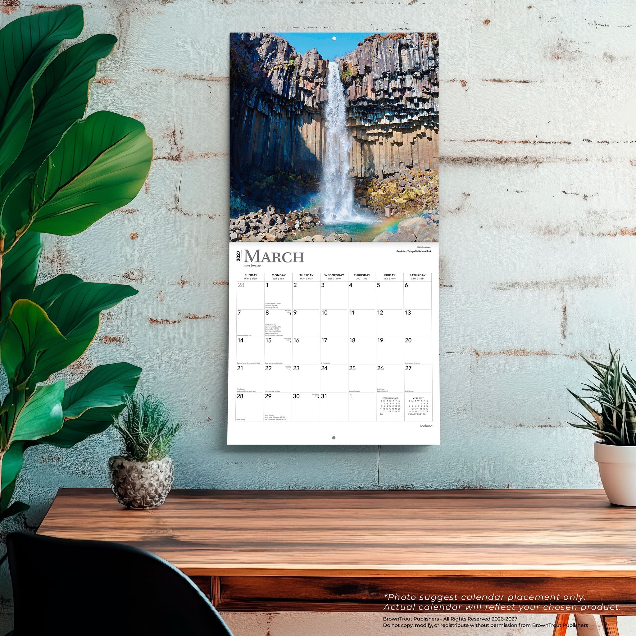 Iceland 2027 Wall Calendar