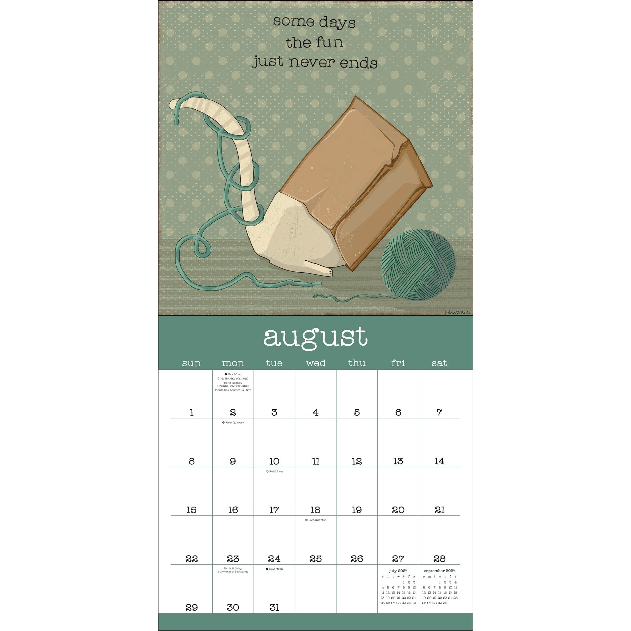 A Year of Snarky Cats 2027 Wall Calendar