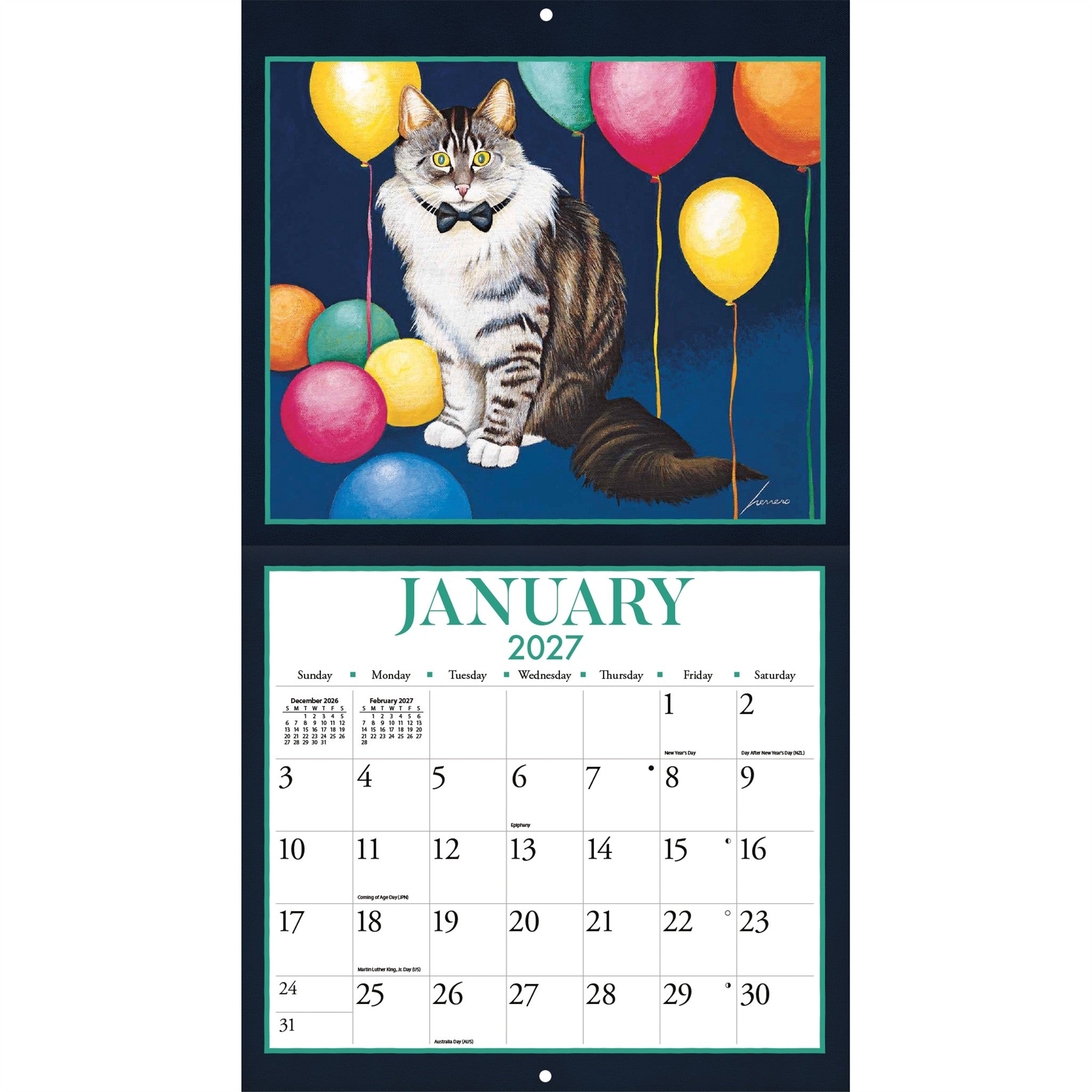 American Cat Special Edition with Print 2027 Wall Calendar