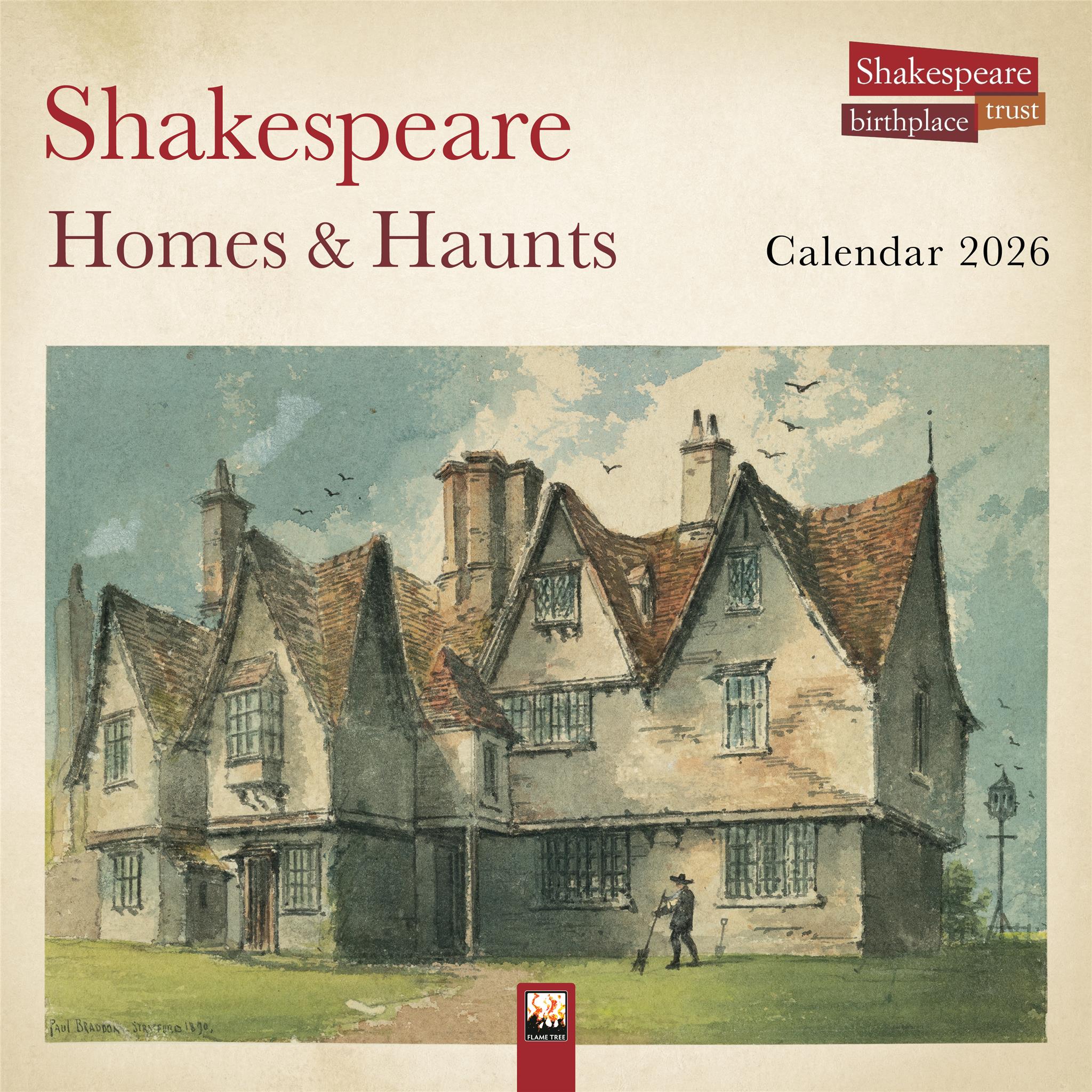 Shakespeare Birthplace Trust : Calendrier mural 2026 des maisons et lieux hantés de Shakespeare – Disponible uniquement en ligne
