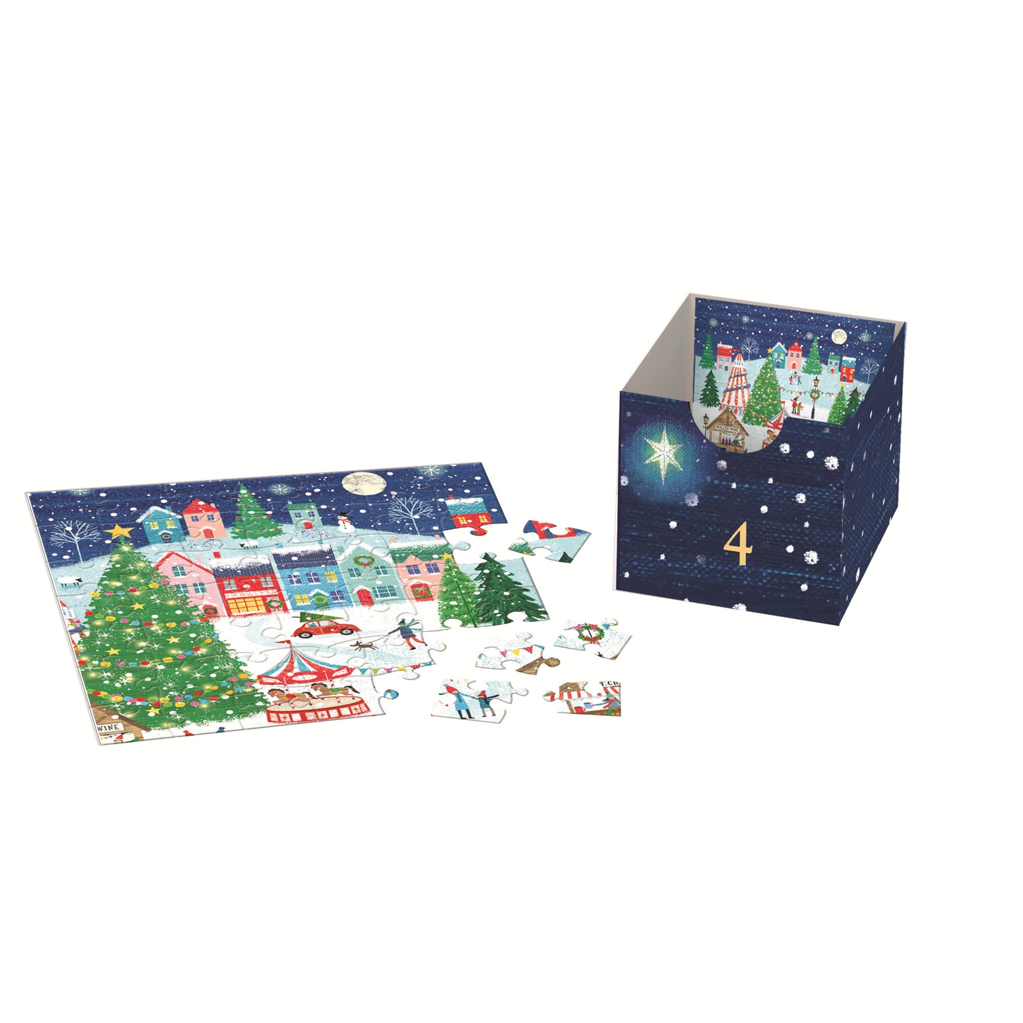 Calendrier de l'Avent Village de Noël - 24 mini puzzles de 50 pièces