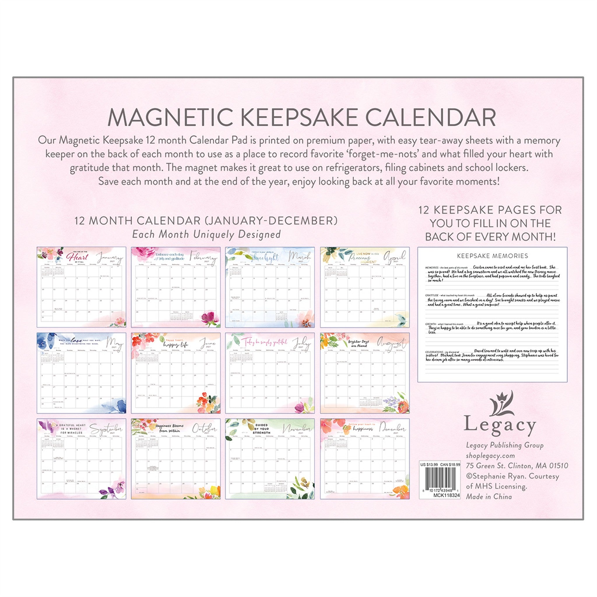Gratitude Special Edition 2027 Mini Magnetic Calendar