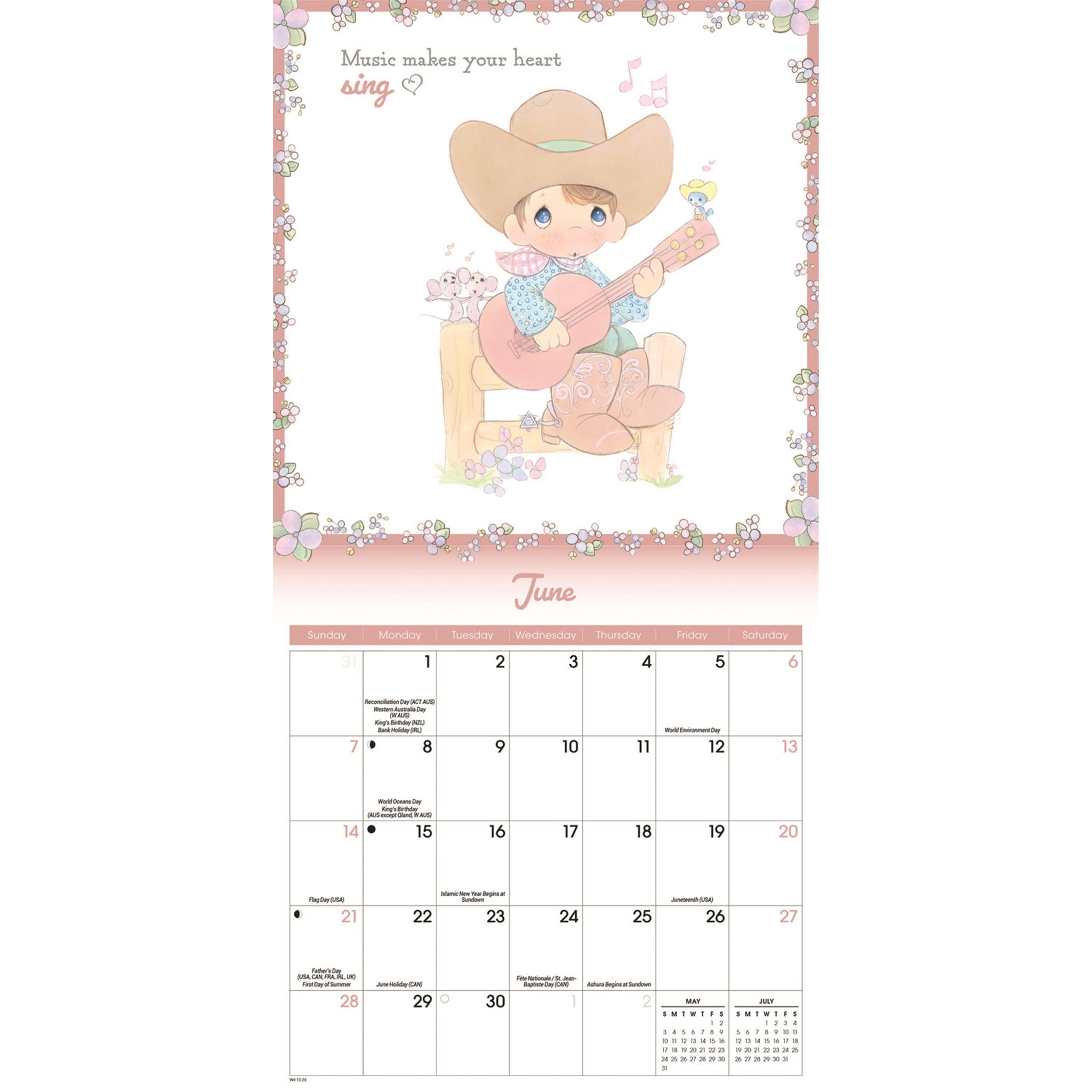 Mini calendrier Precious Moments 2026