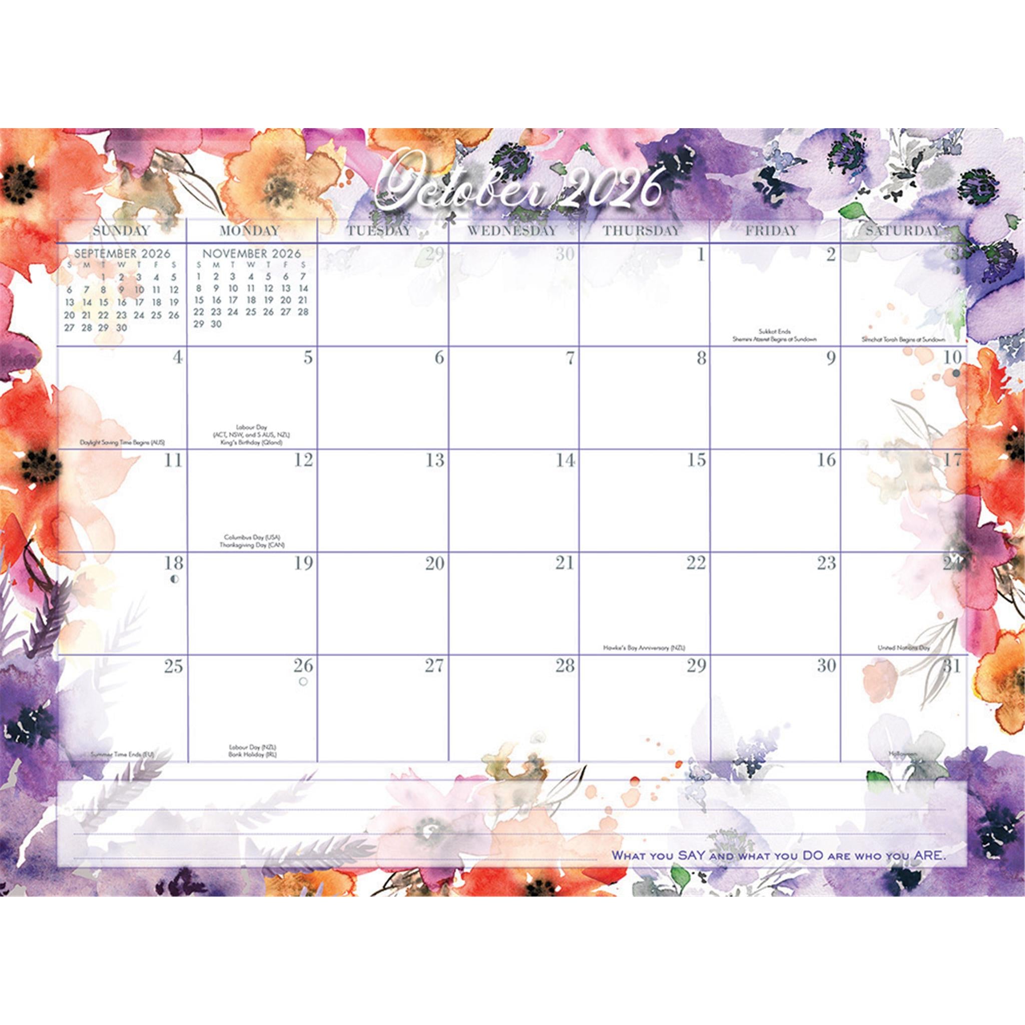Watercolour Super Jumbo Magic Grip 2025-2026 Exclusive Wall Calendar