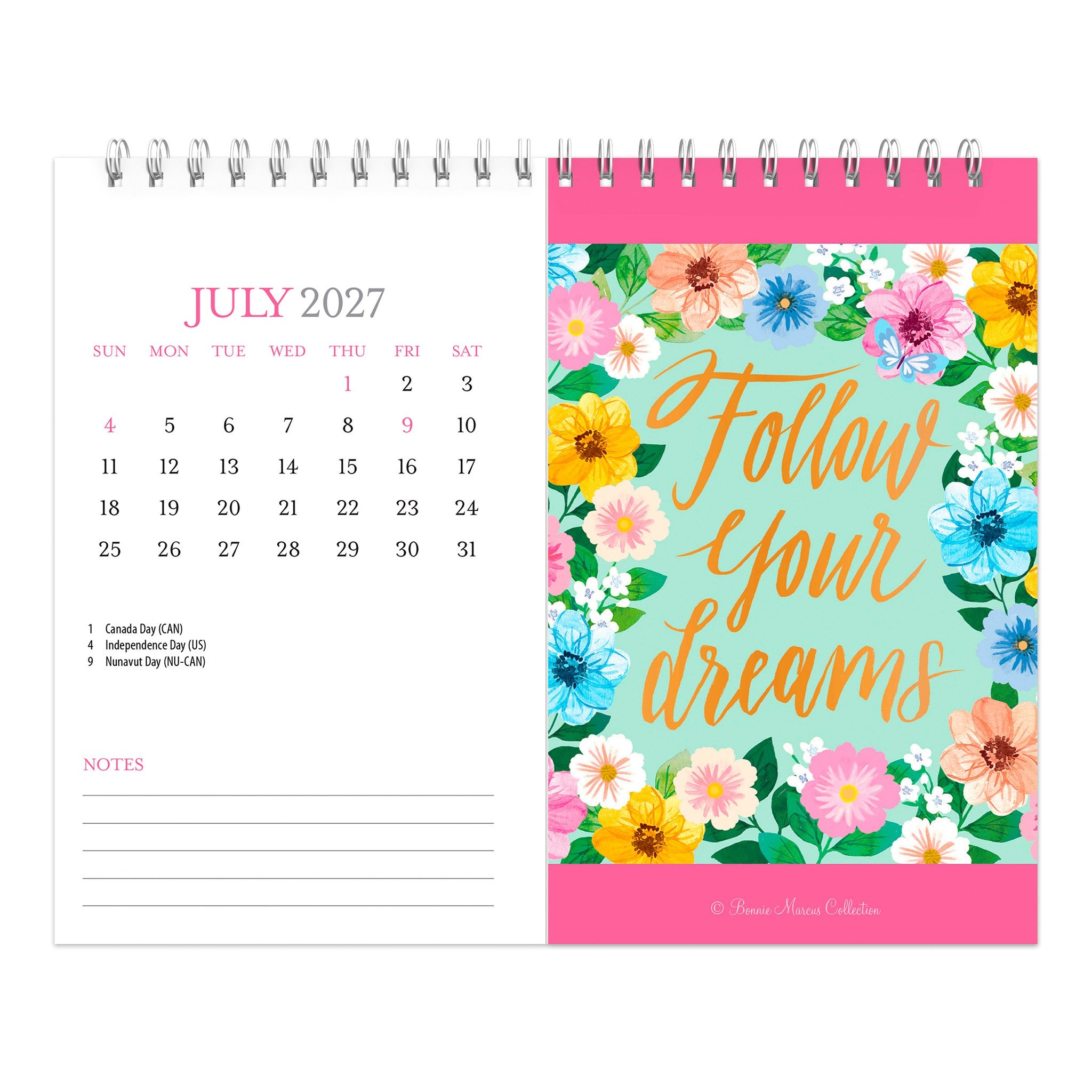 Bonnie Marcus Double-View 2027 Easel Calendar - Online Only