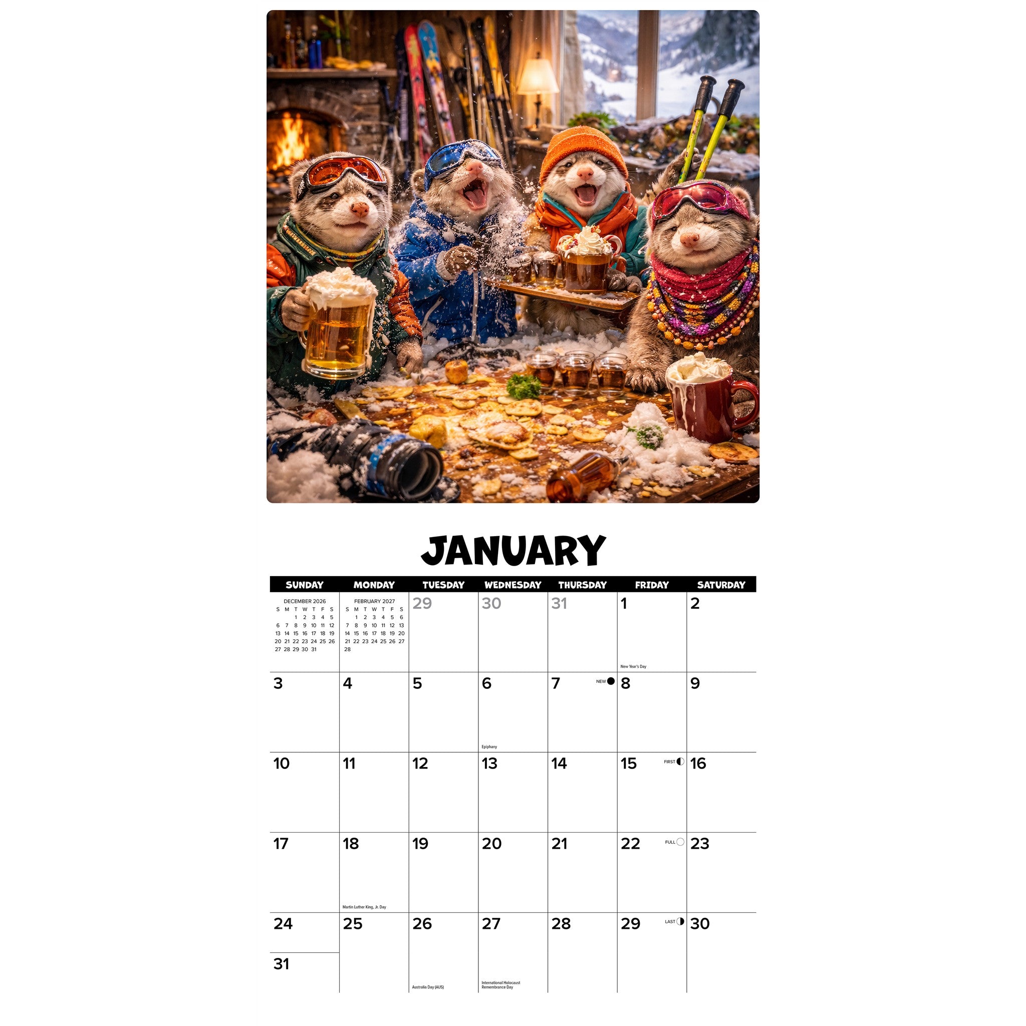 Ferrets Gone Wild 2027 Wall Calendar