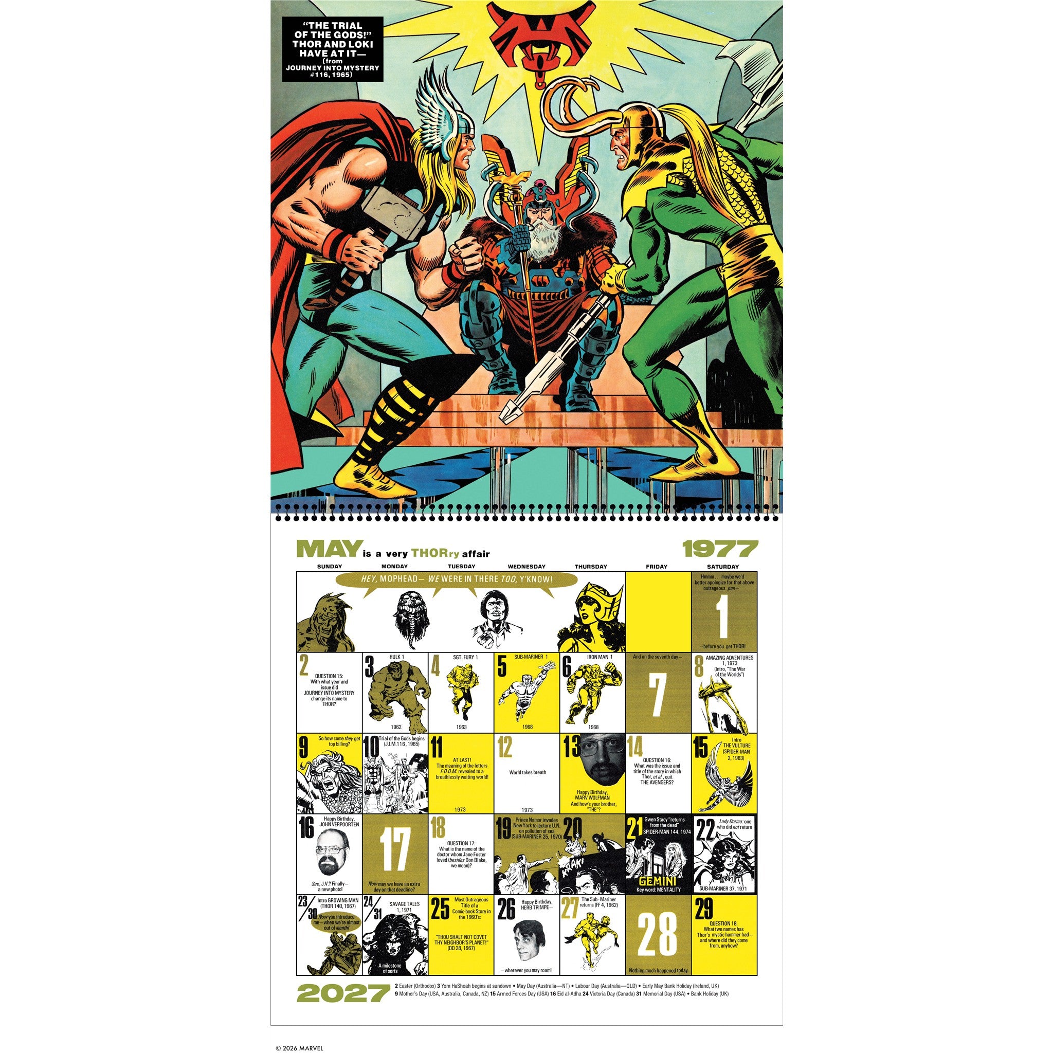 Marvel Comics Memory Album 1997 Classic 2027 Wall Calendar