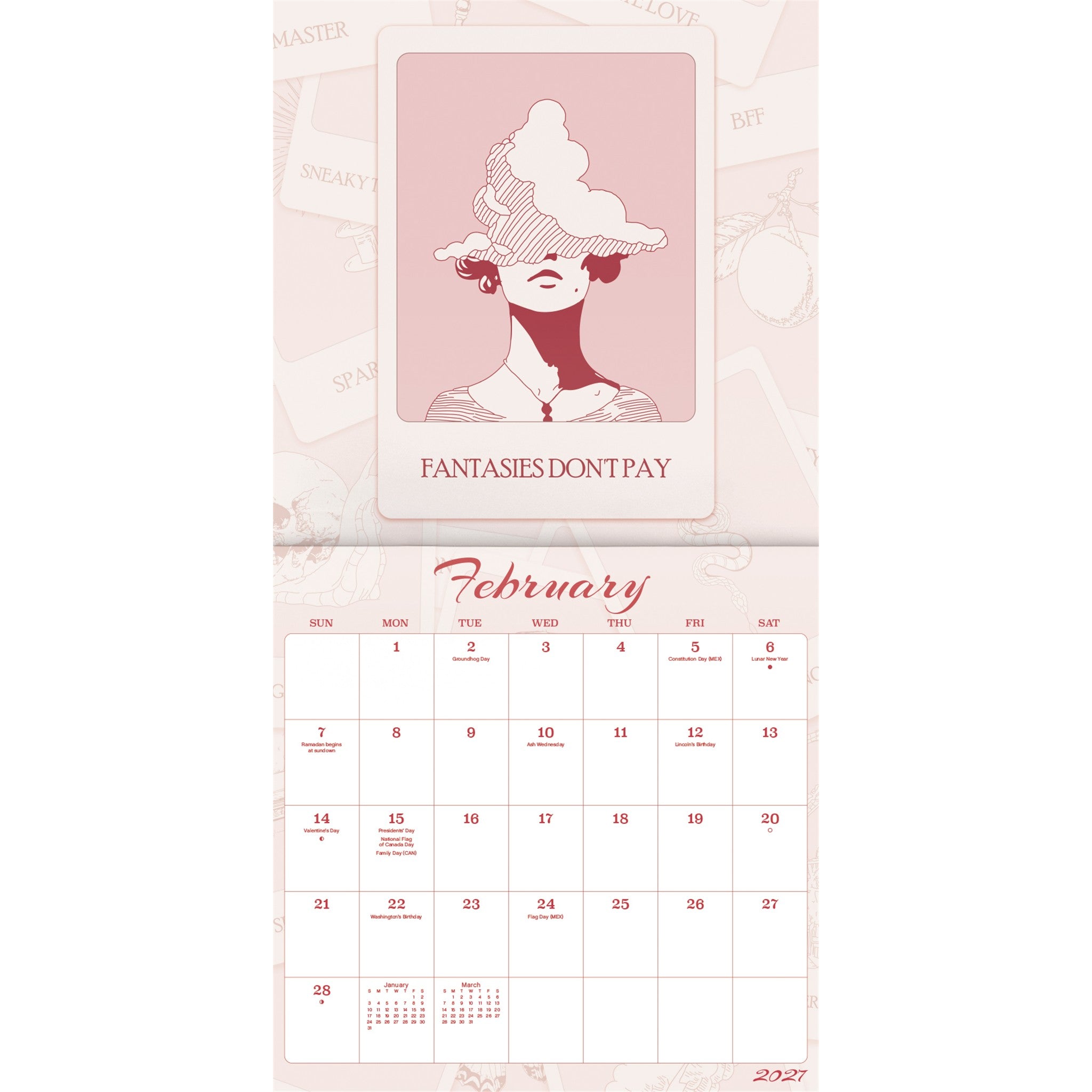 Calendrier mural Tarot 2027 - Exclusivité en ligne