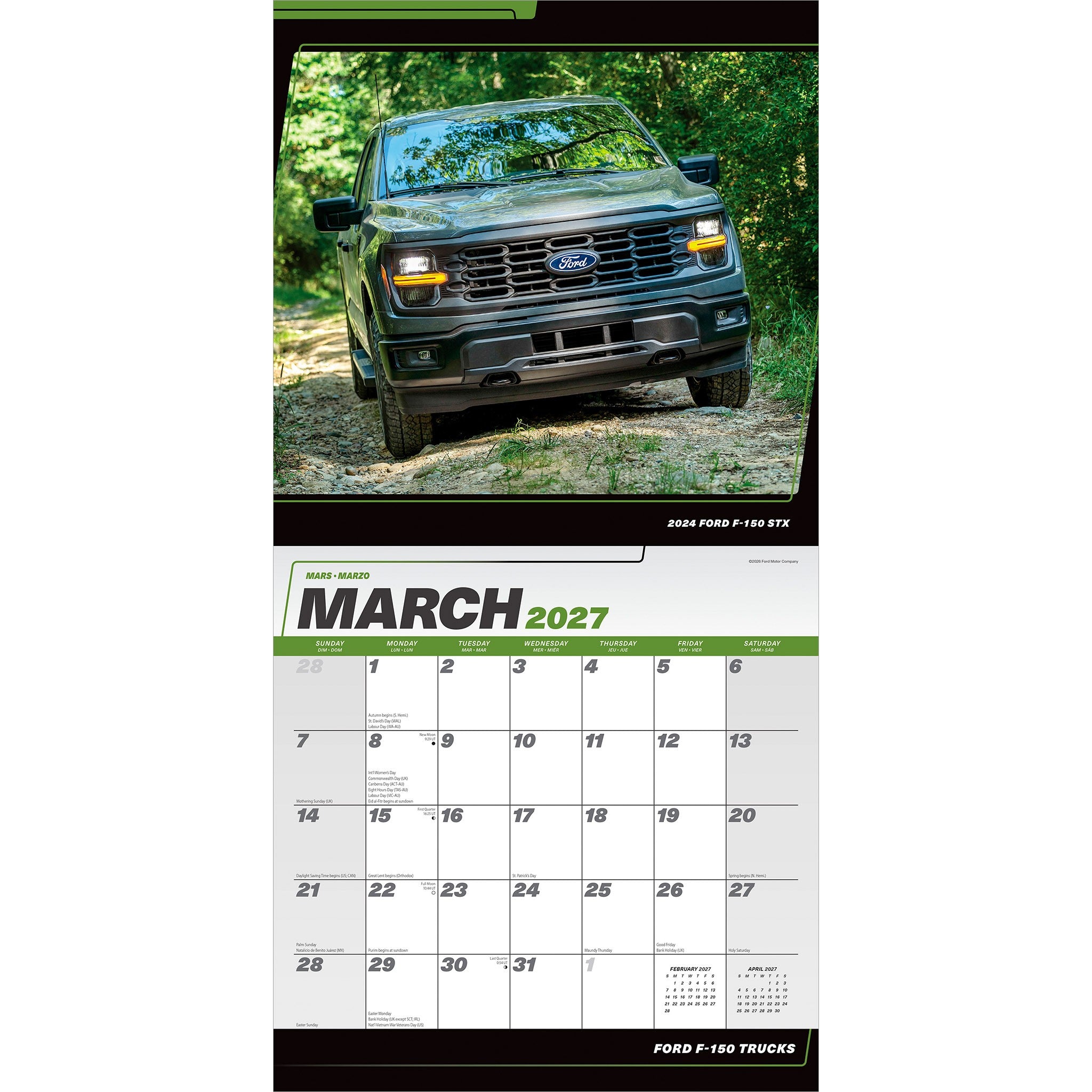 Ford F150 Trucks 2027 Wall Calendar