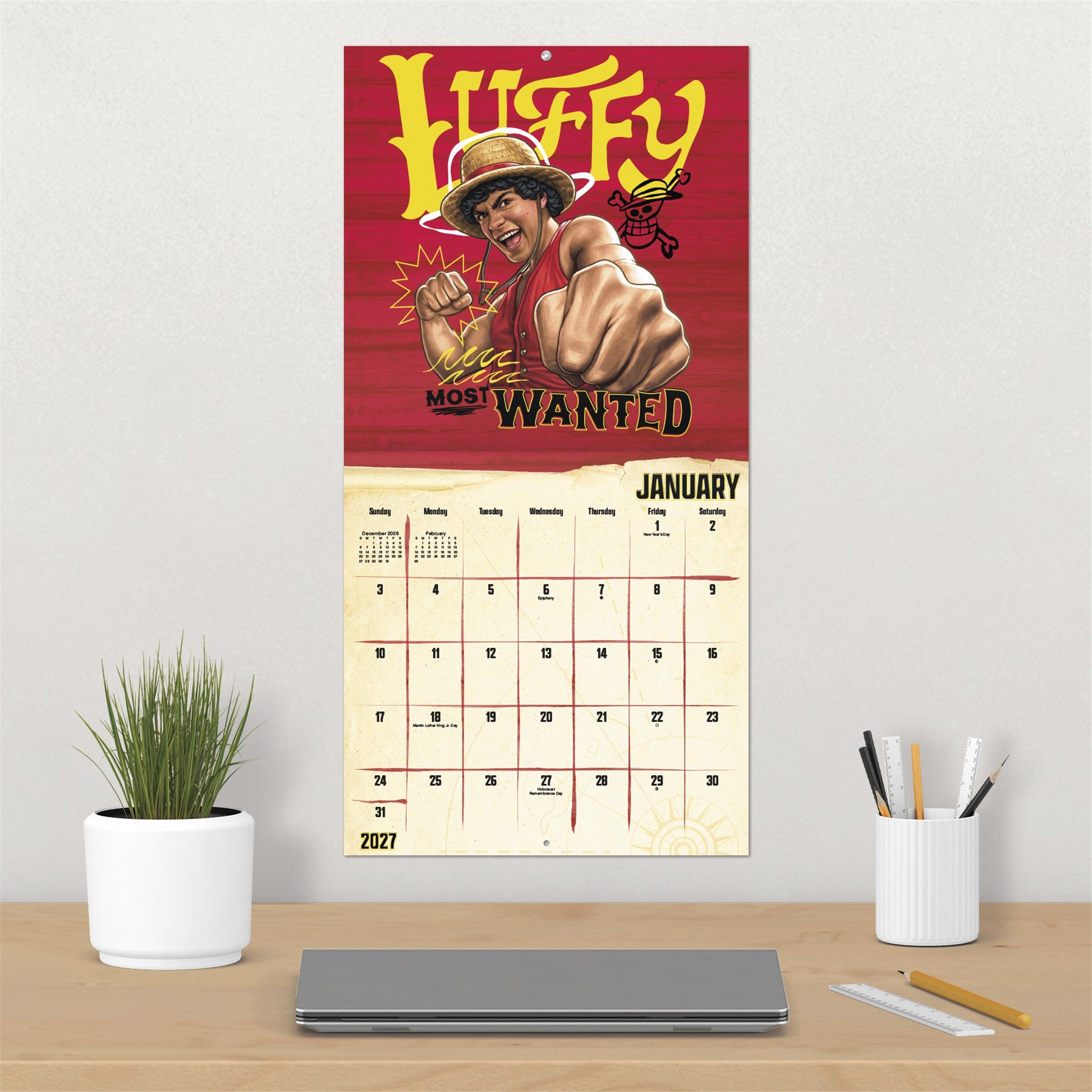 One Piece Season 2 Exclusive with Decal 2027 Wall Calendar