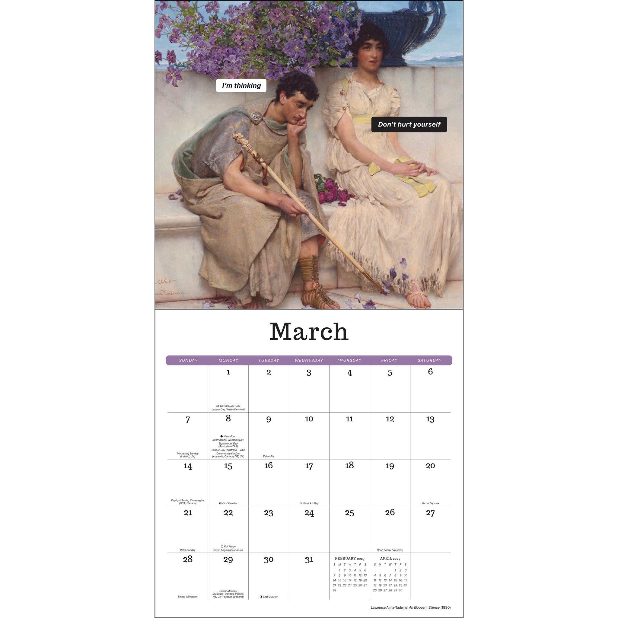 Calendrier mural Histoire du punk 2027 – En ligne seulement