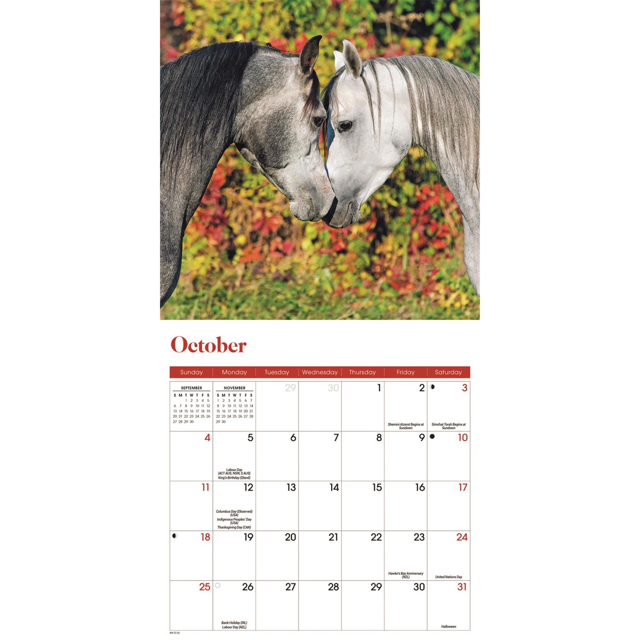 Horses 2026 Mini Calendar