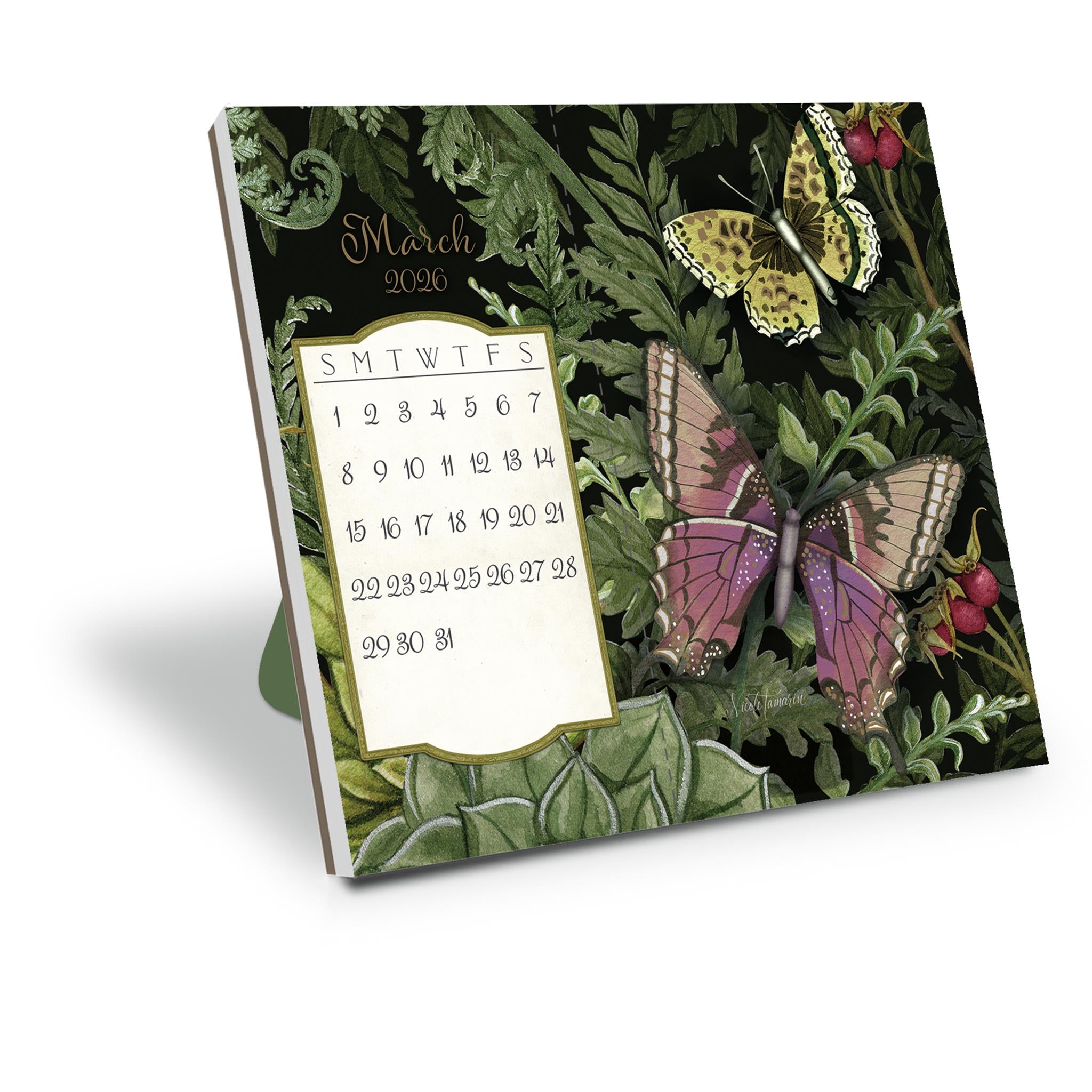 Calendrier chevalet Midnight Garden 2026 (carte postale) - Disponible uniquement en ligne