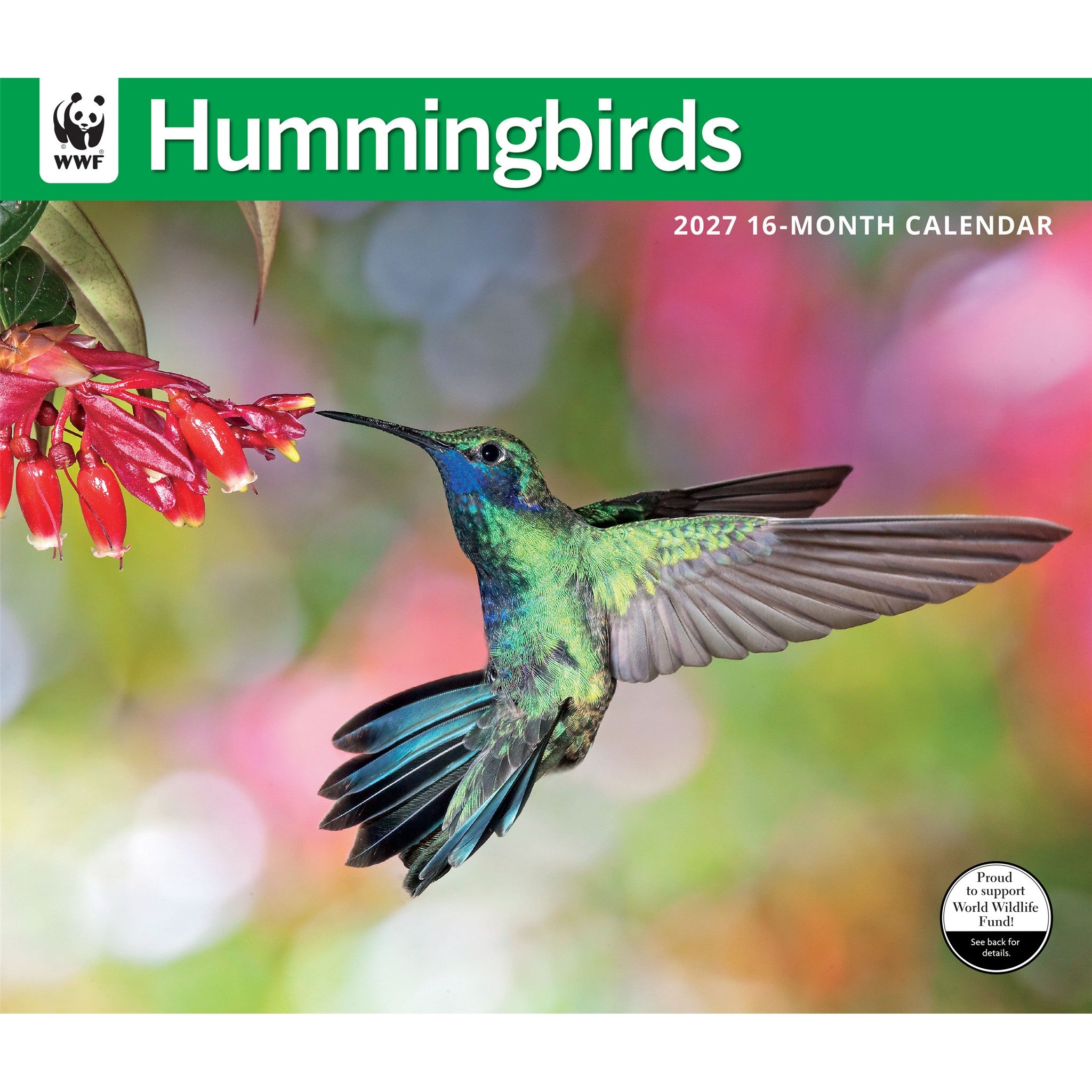 Calendrier mural 2027 Colibris du Fonds mondial pour la nature