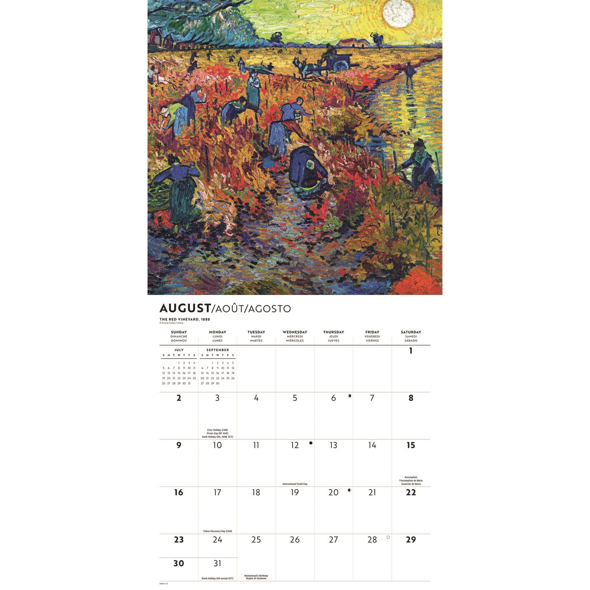 Van Gogh 2026 Wall Calendar