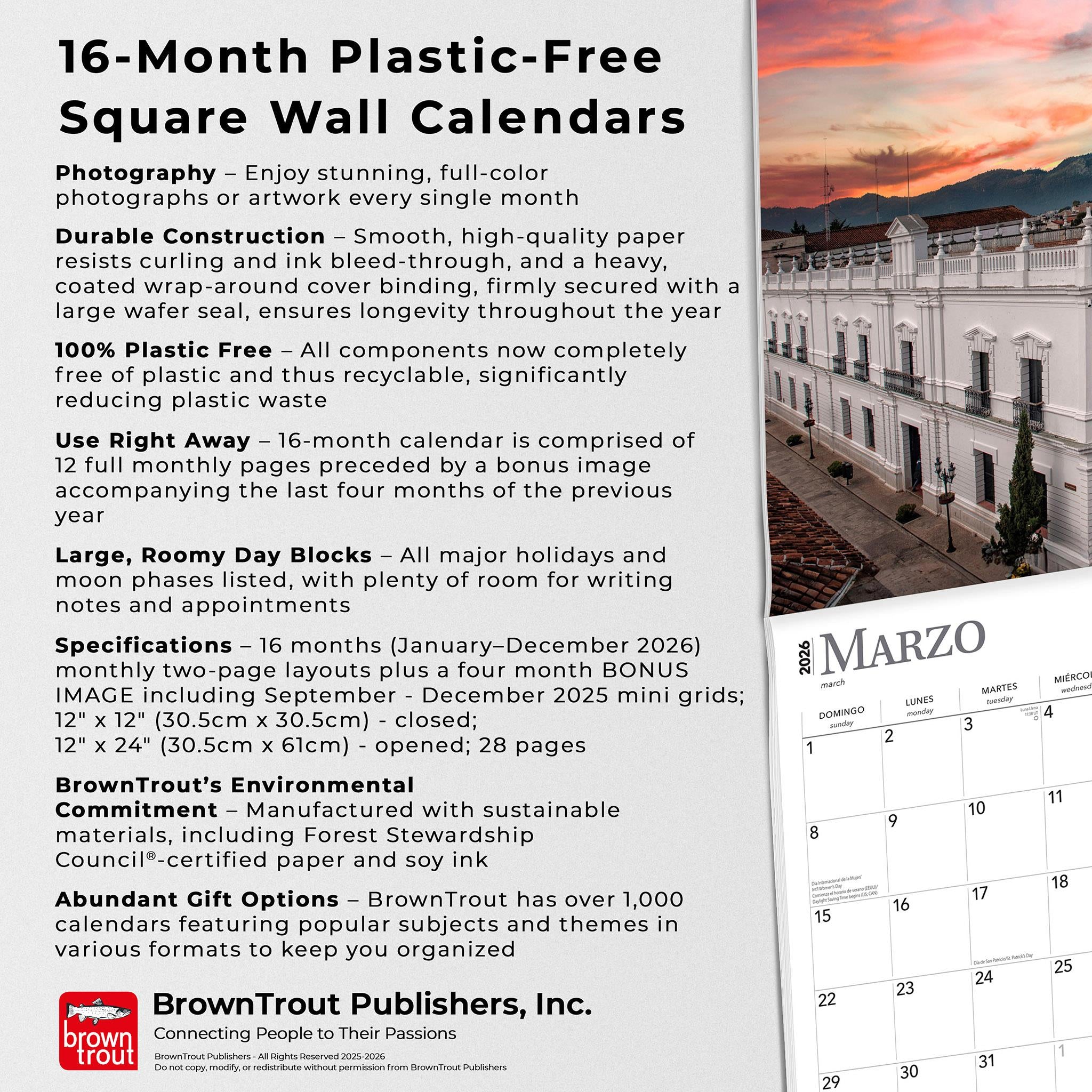 Mexico 2026 Wall Calendar