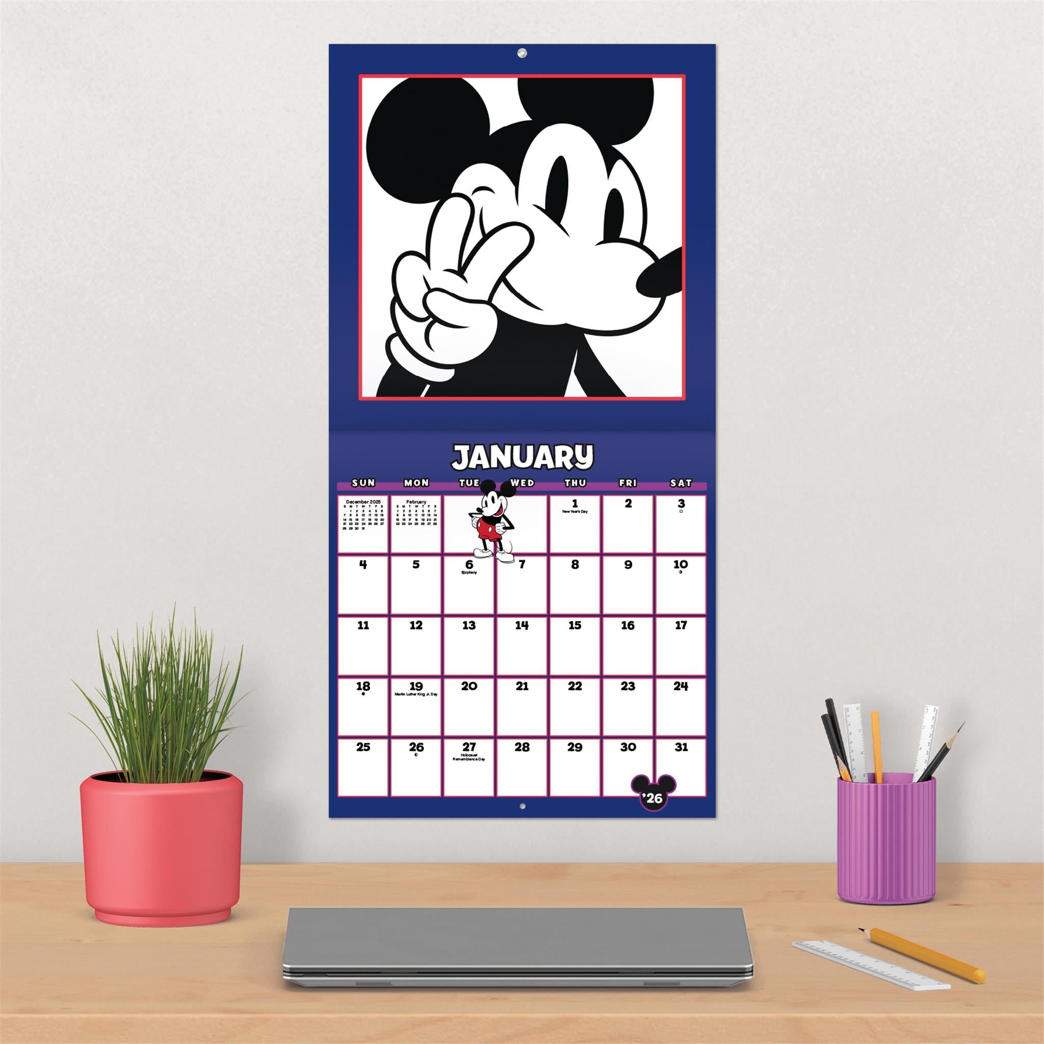 Calendrier mural Mickey Mouse 2026