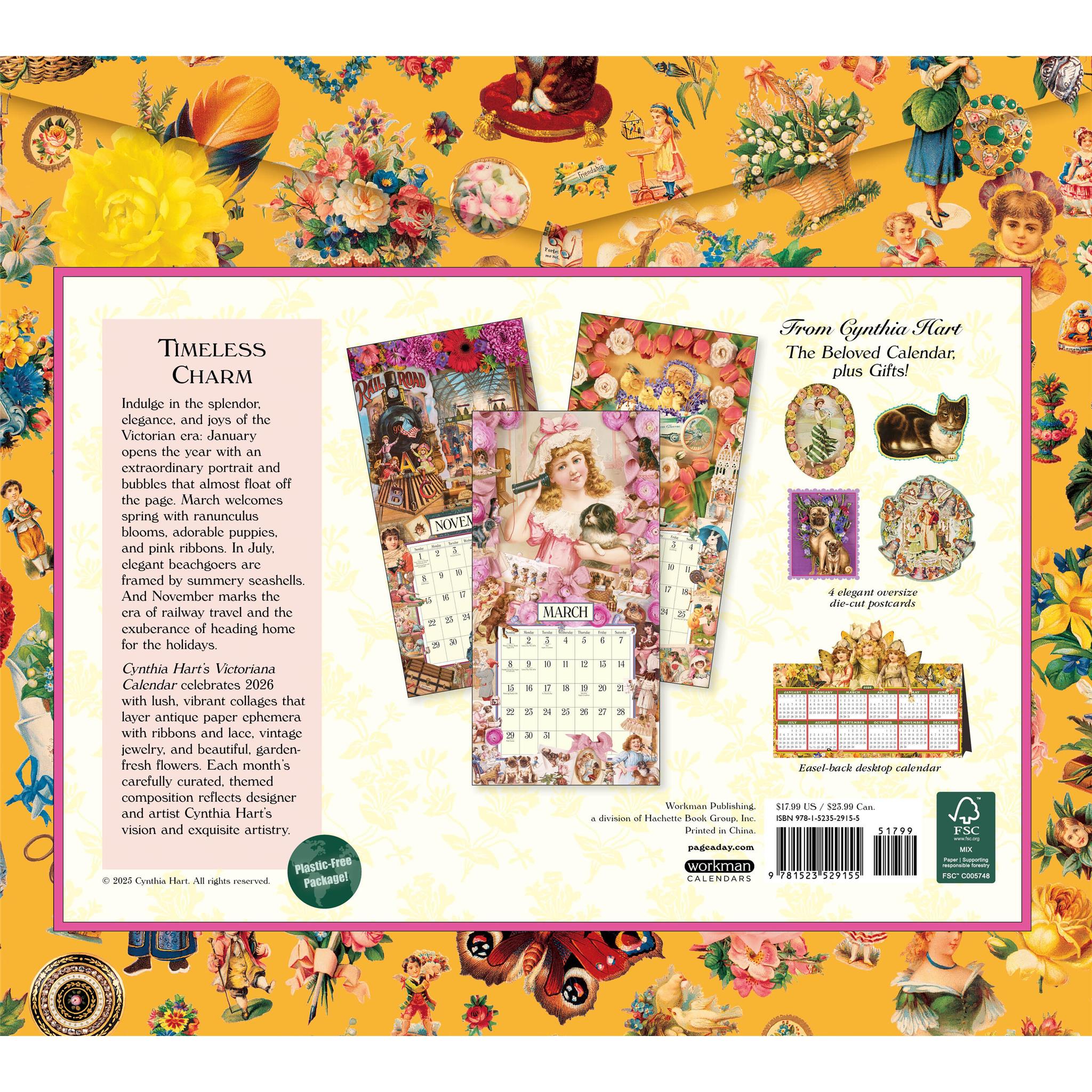 Calendrier mural Victoriana 2026 de Cynthia Hart