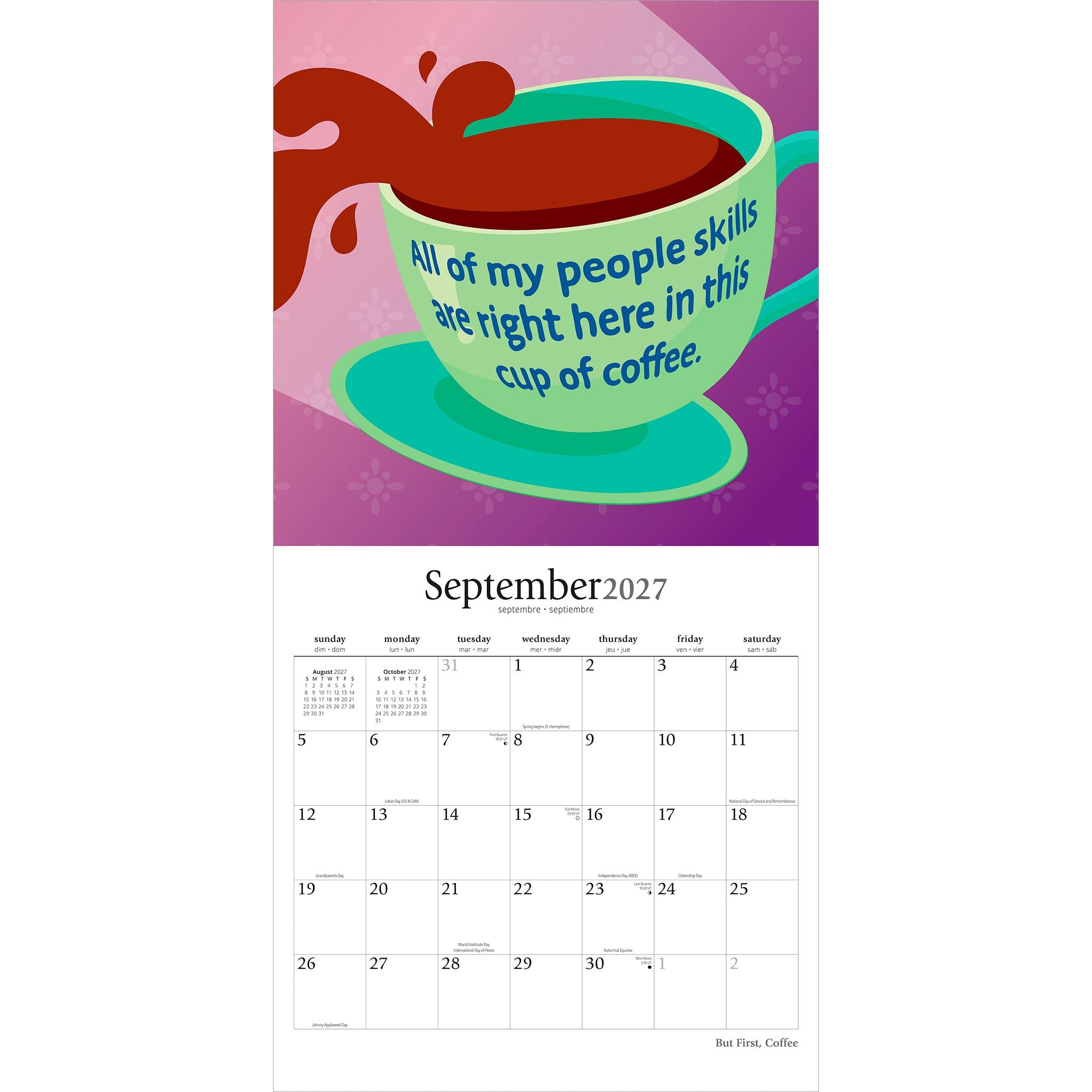 But First Coffee 2027 Wall Calendar