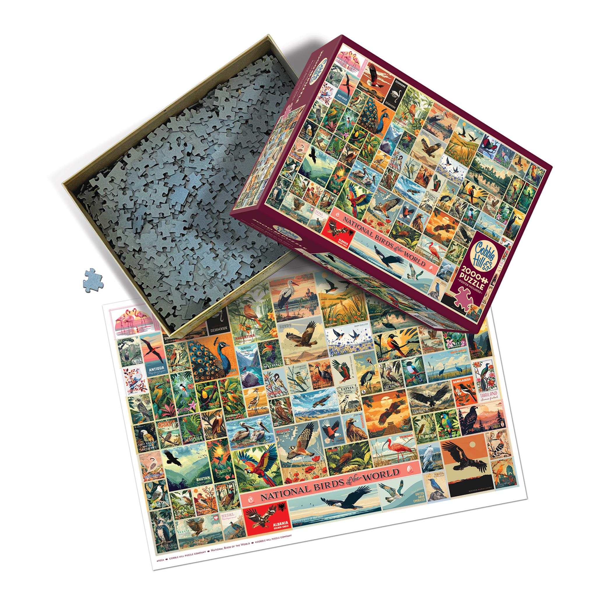 Puzzle de 2000 pièces sur les oiseaux nationaux du monde