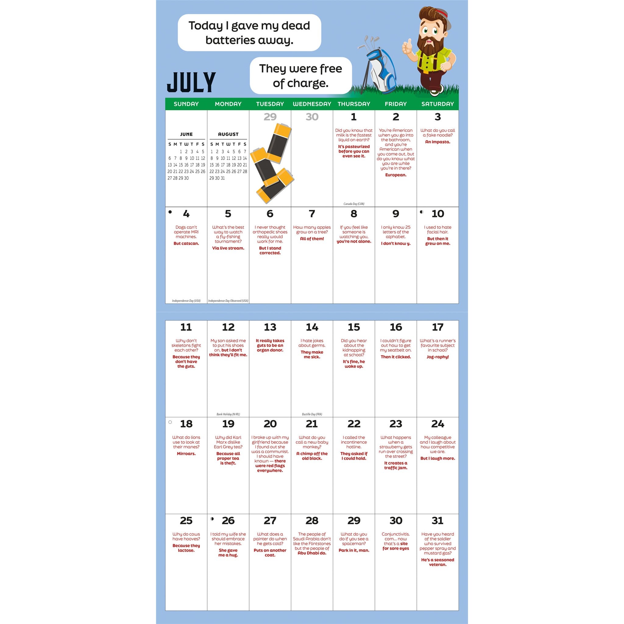King of the Dad Jokes 2027 Wall Calendar