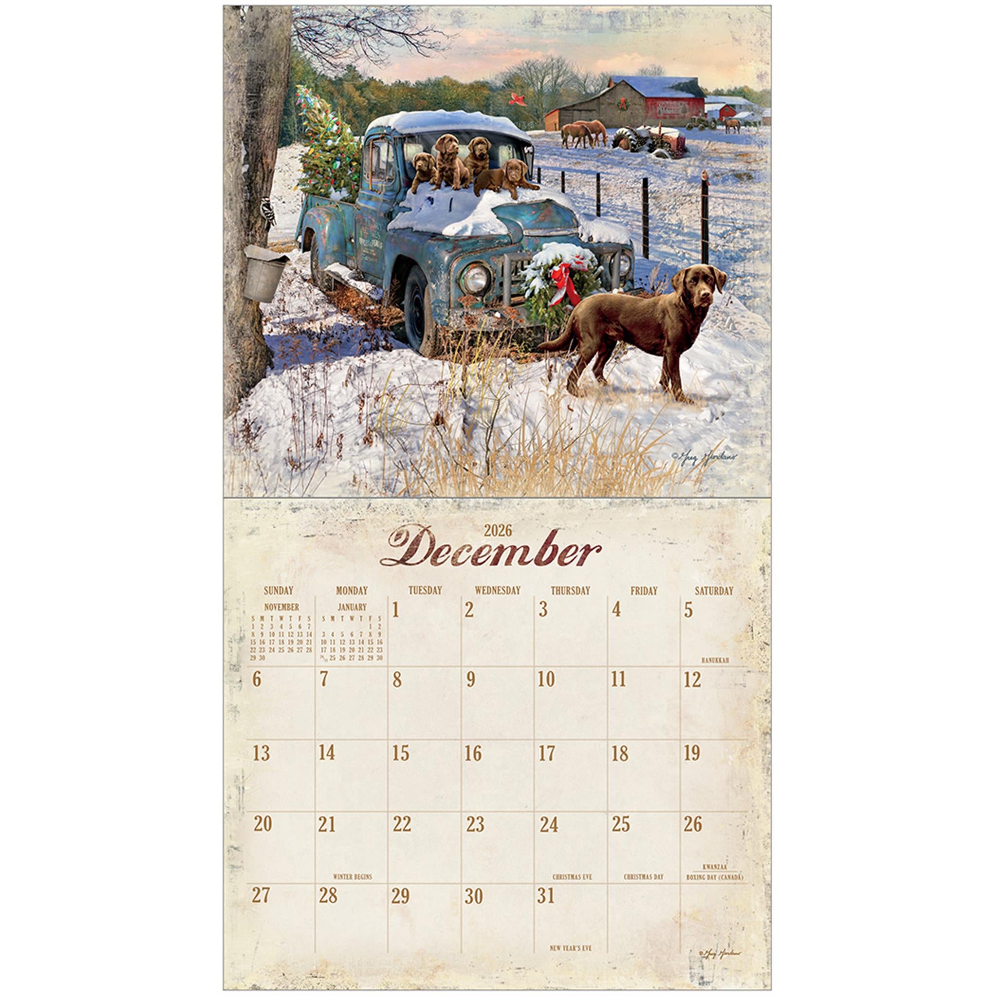 Calendrier mural de luxe Heartland 2026 - Disponible uniquement en ligne
