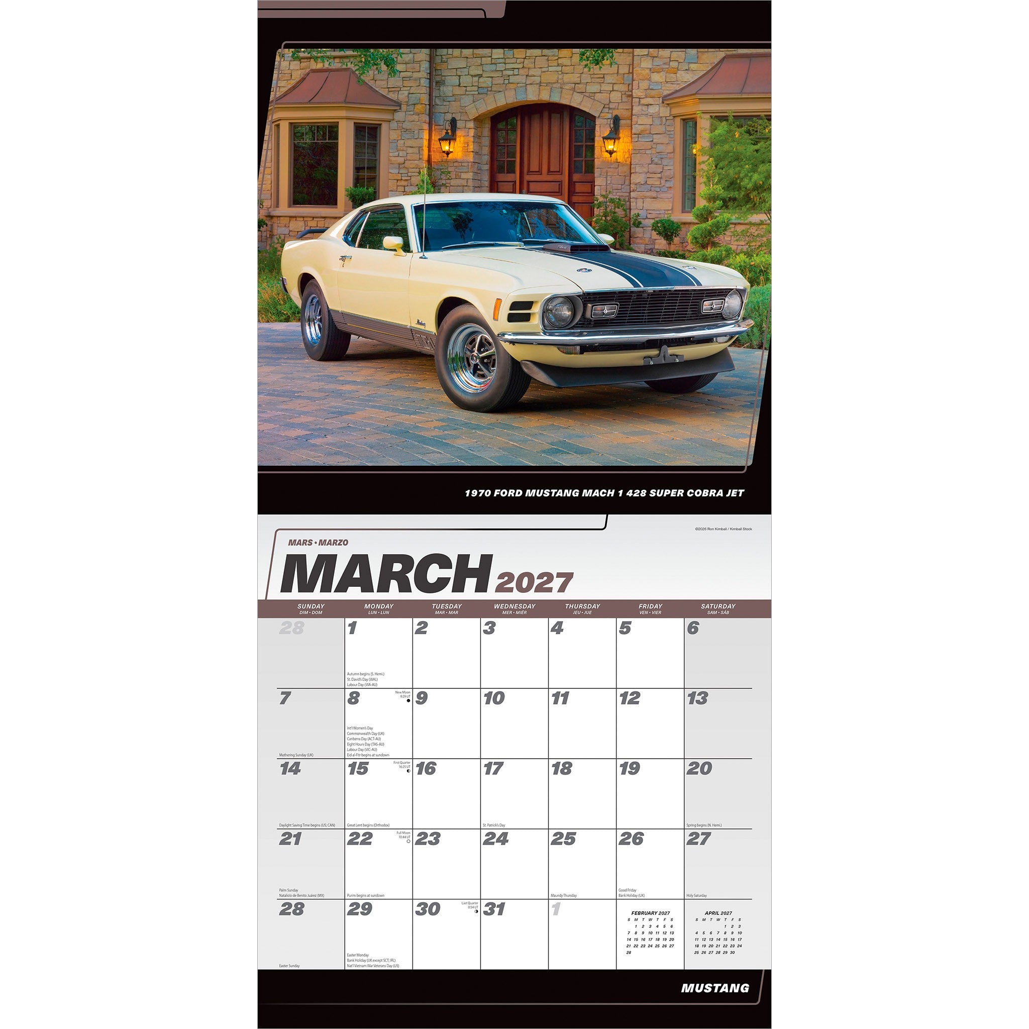 Mustang 2027 Wall Calendar
