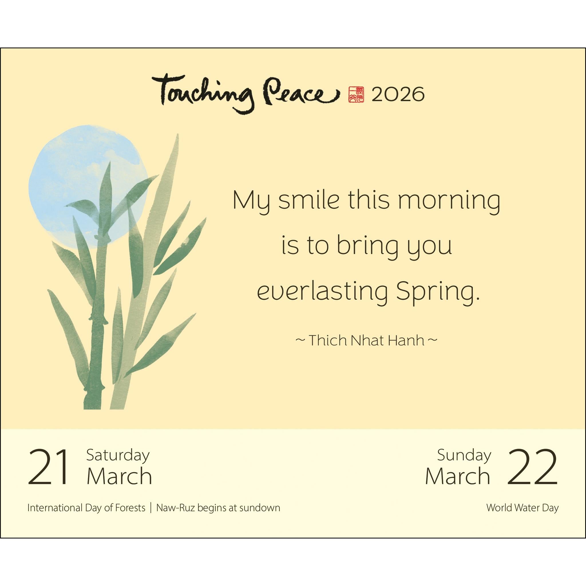 Calendrier Thich Nhat Hanh 2026 en boîte - Disponible uniquement en ligne