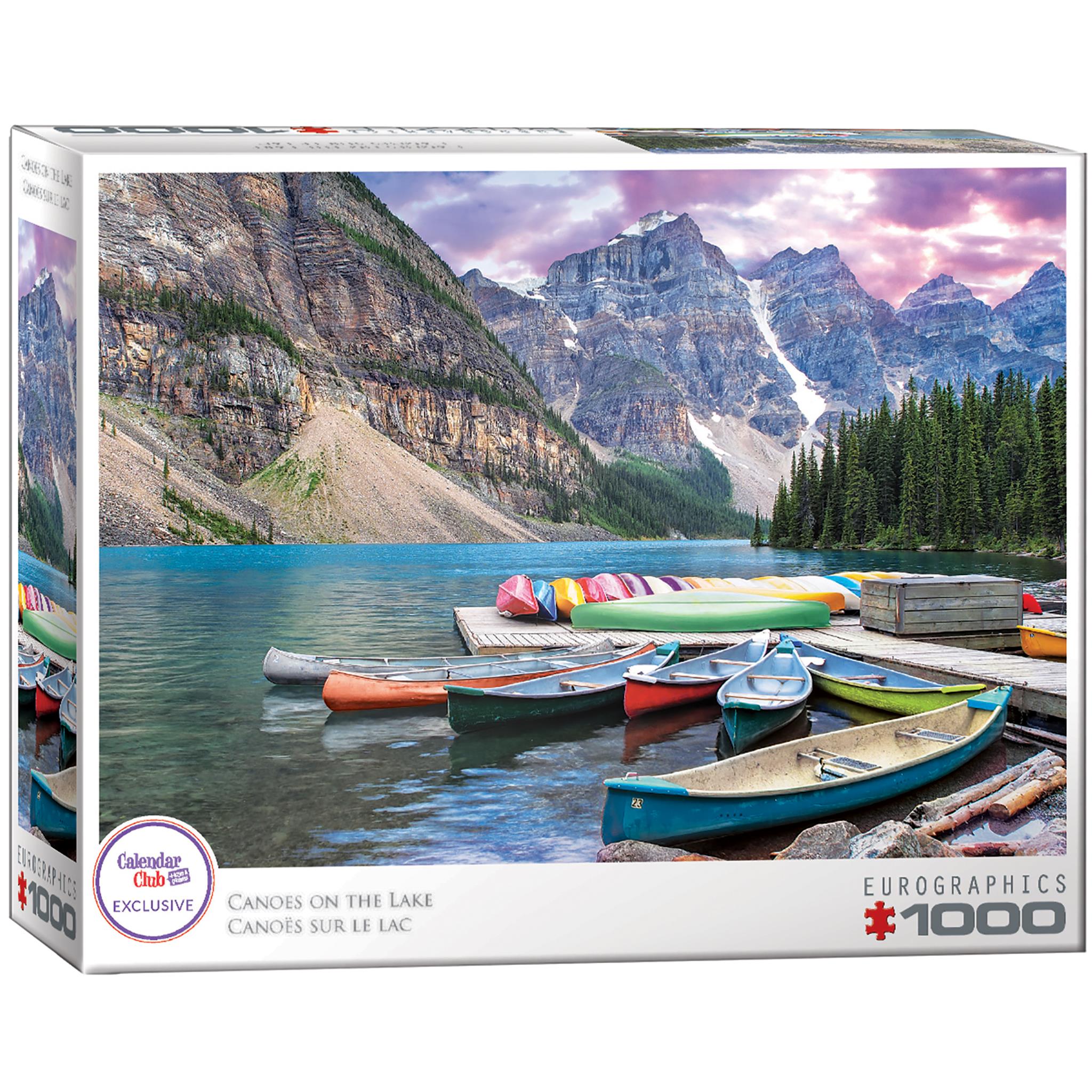 Puzzle exclusif de 1000 pièces « Canoës sur le lac »