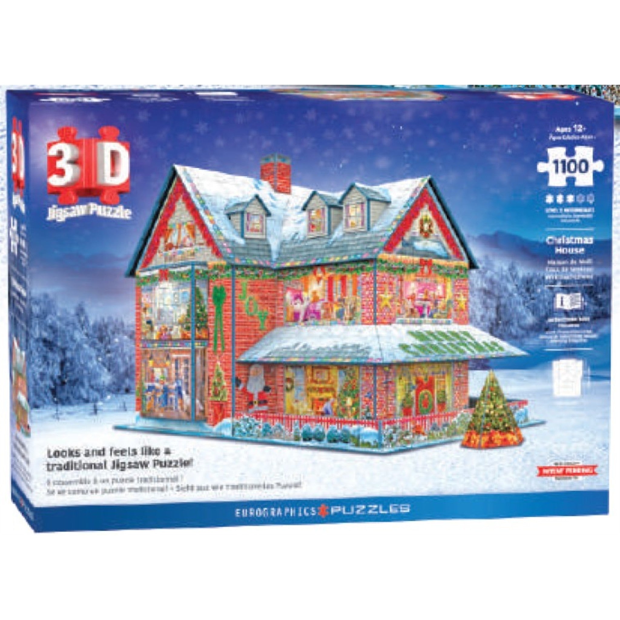Puzzle 3D Maison de Noël 1100 pièces