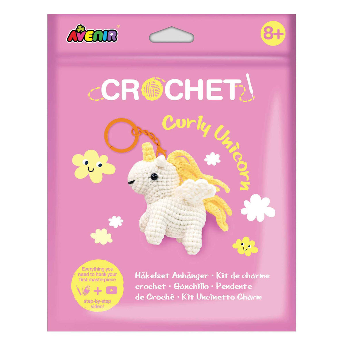 Licorne bouclée au crochet