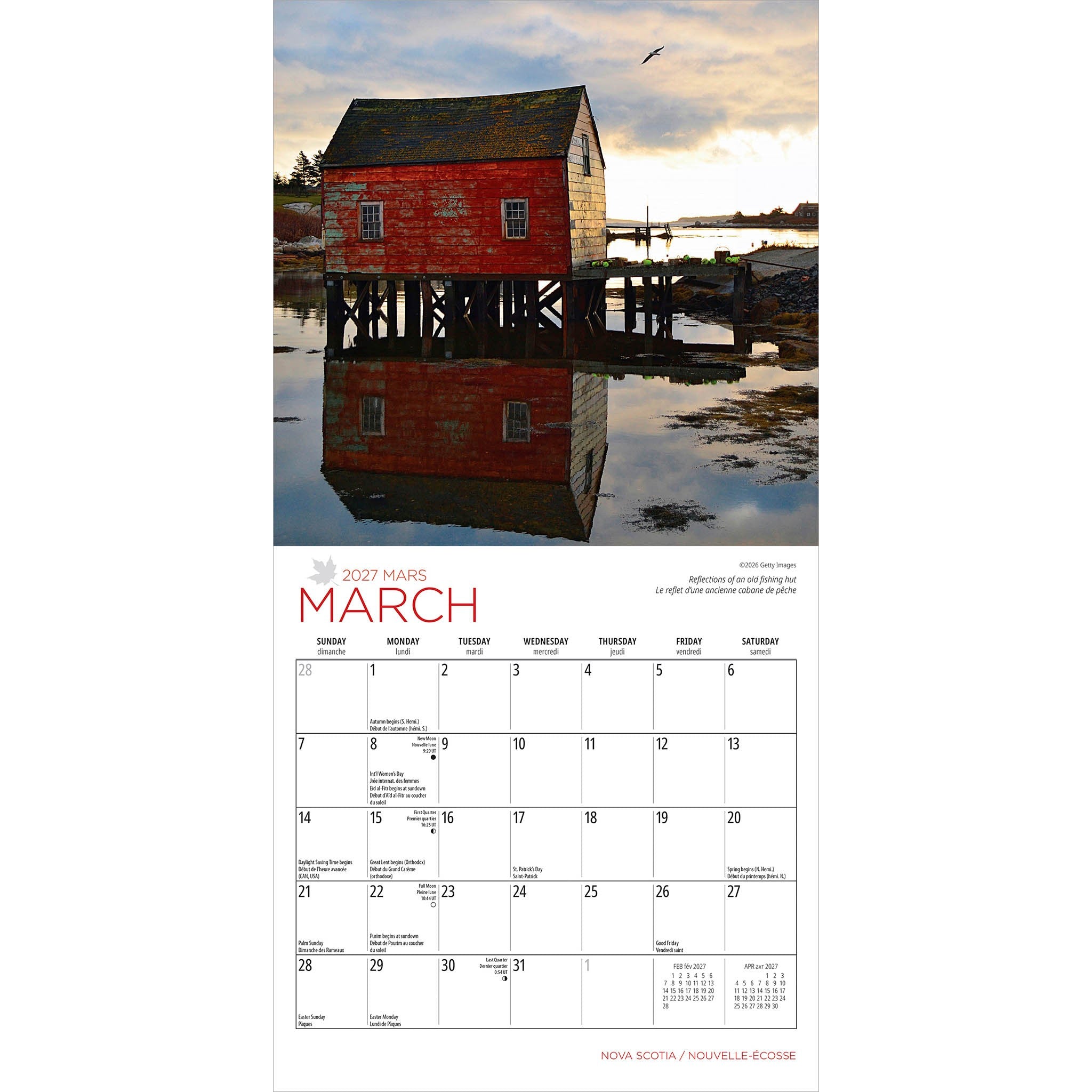 Nova Scotia / Nouvelle-Écosse 2027 Mini Calendar