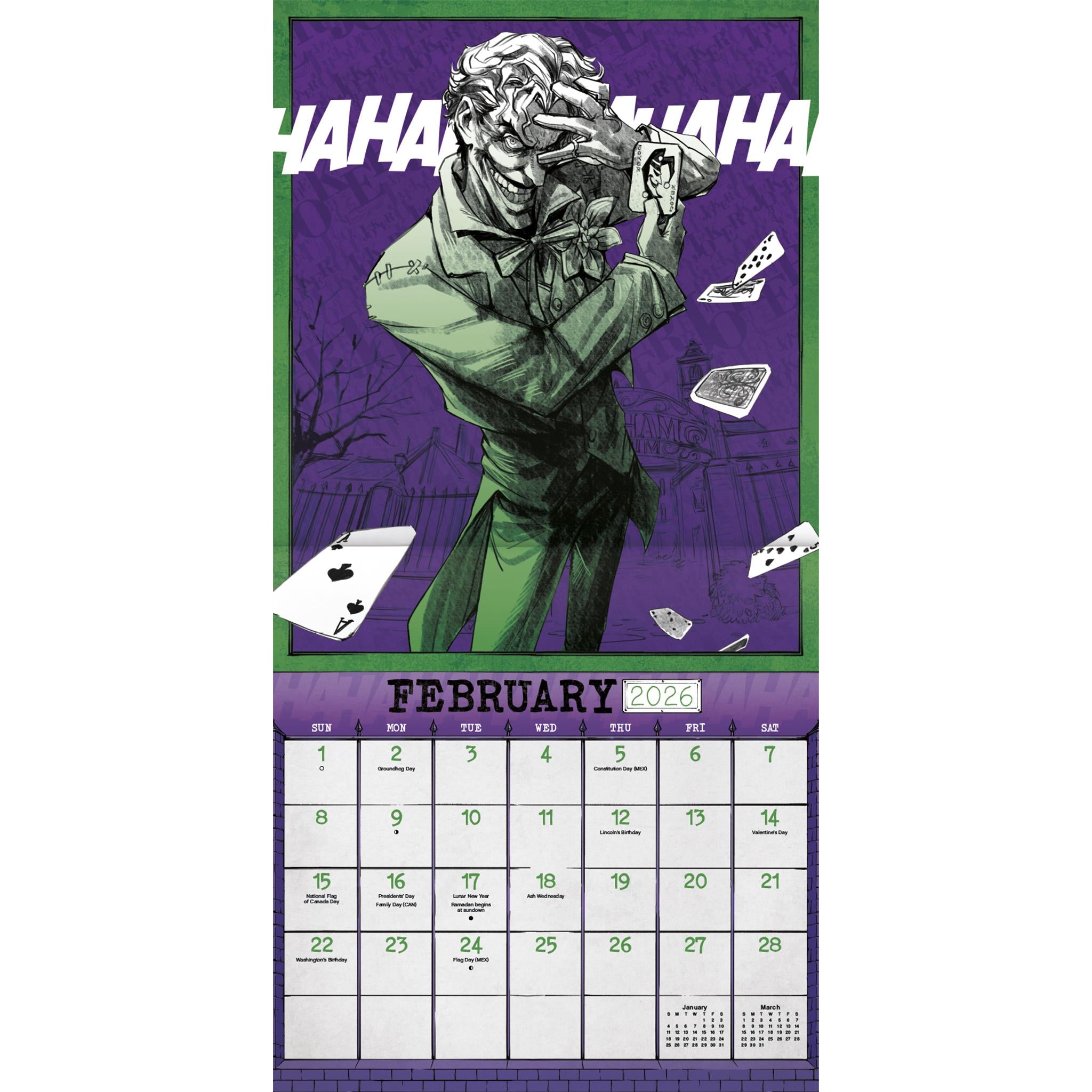 Joker 2026 Wall Calendar