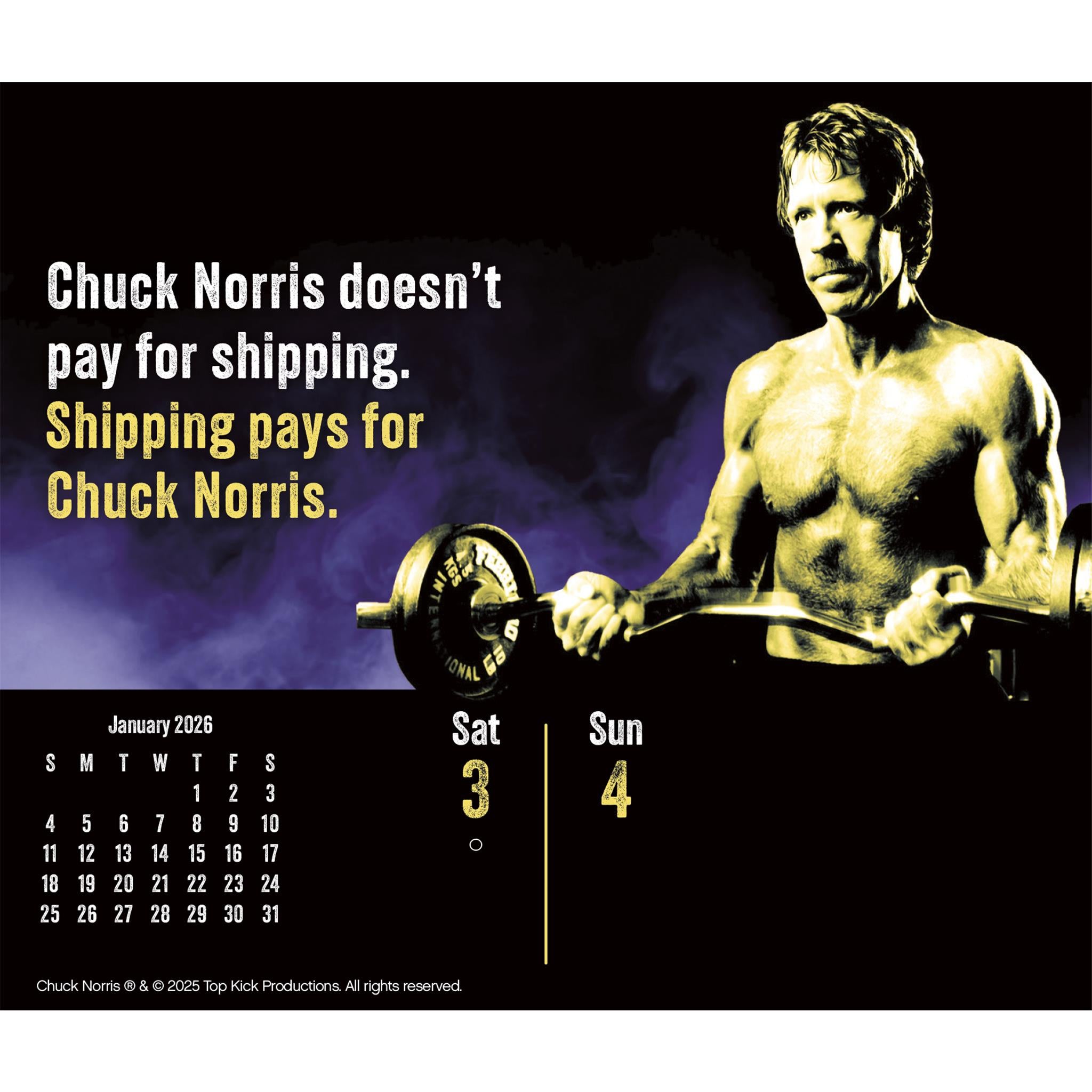 Calendrier Chuck Norris 2026