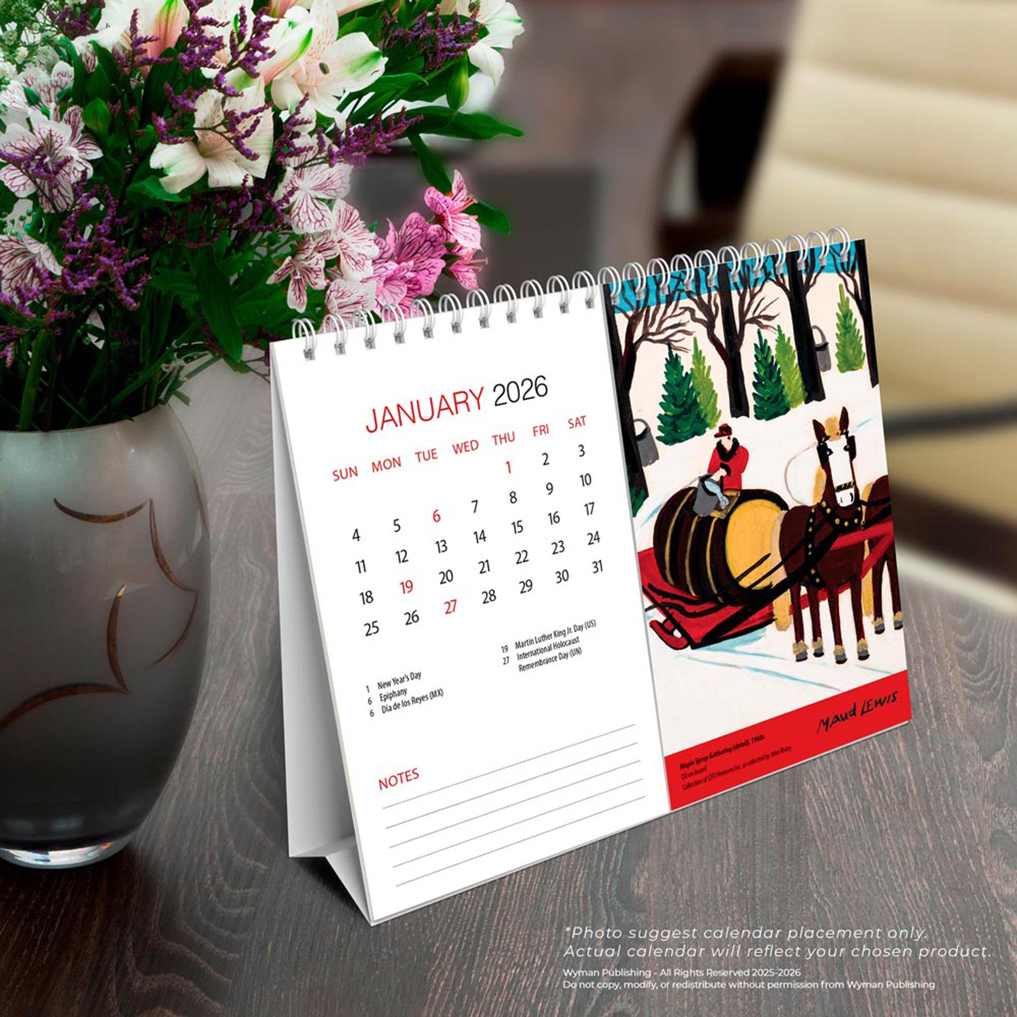 Maud Lewis 2026 Double View Easel Calendar