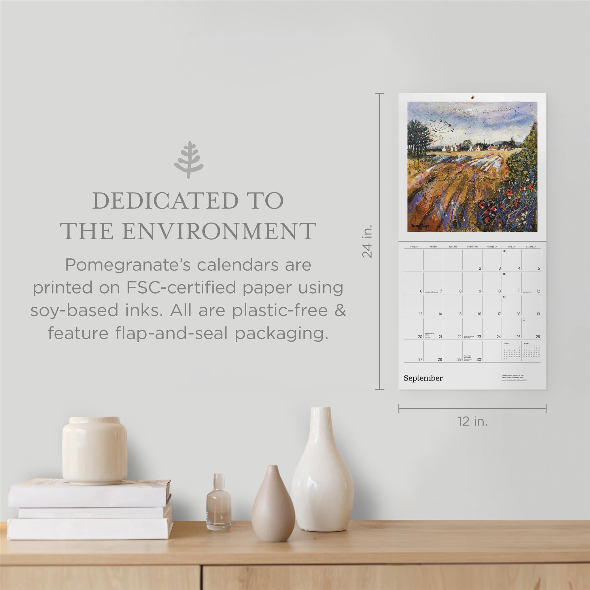 Calendrier mural Écosse 2026 « L’art de Deborah Phillips » - Disponible uniquement en ligne