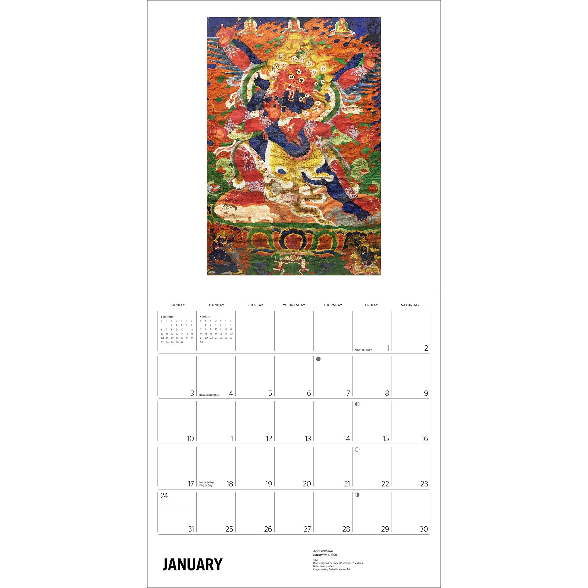 Enlightenment Buddhist Paintings 2027 Wall Calendar - Online Only