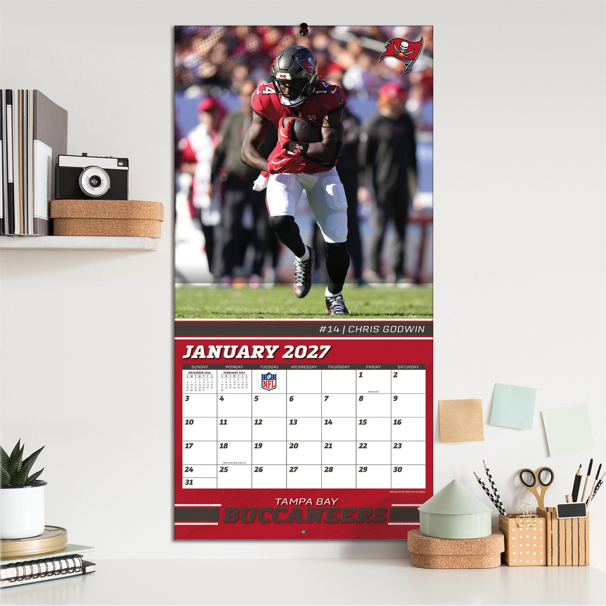 NFL Tampa Bay Buccaneers 2027 Wall Calendar - Online Only