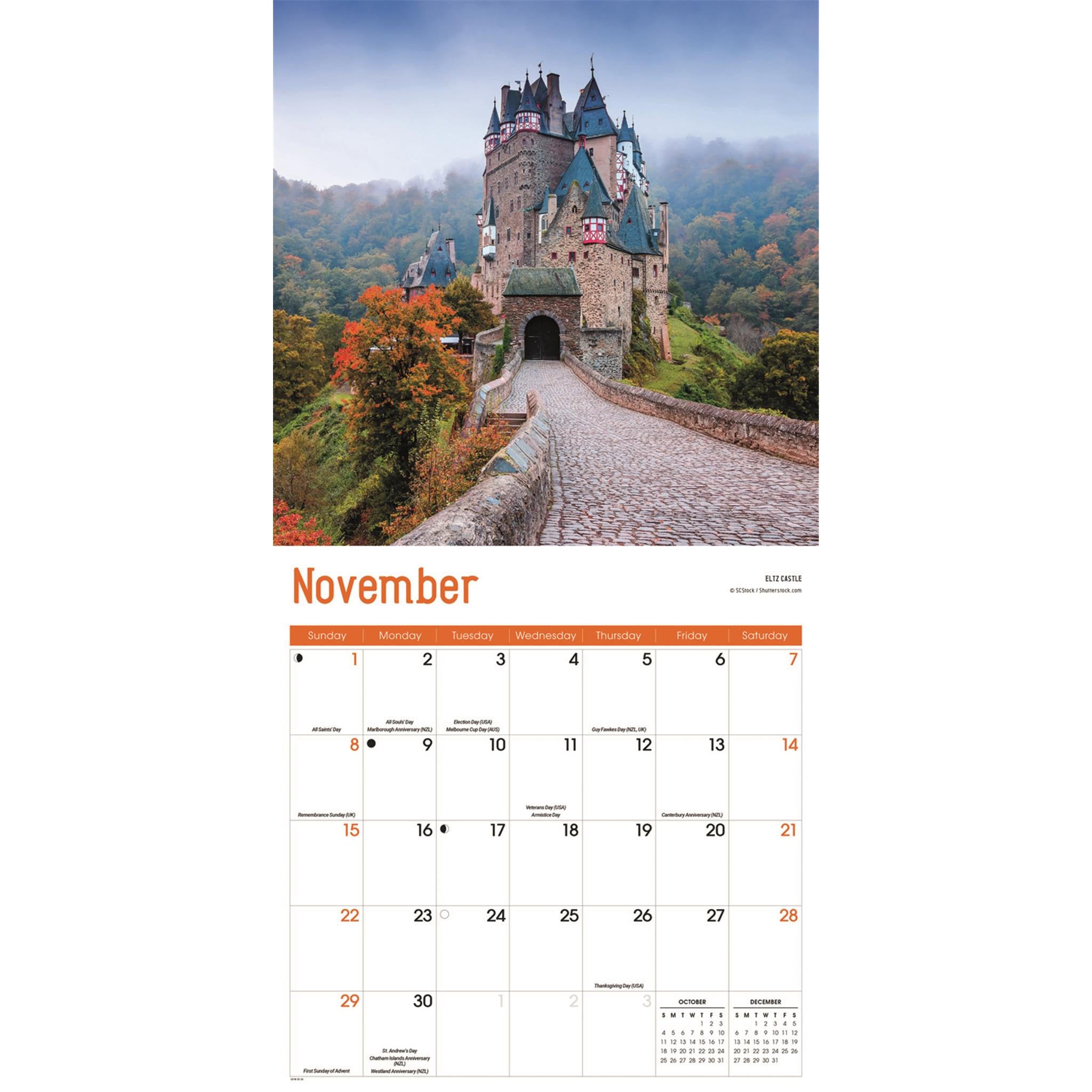 Calendrier mural Allemagne 2026