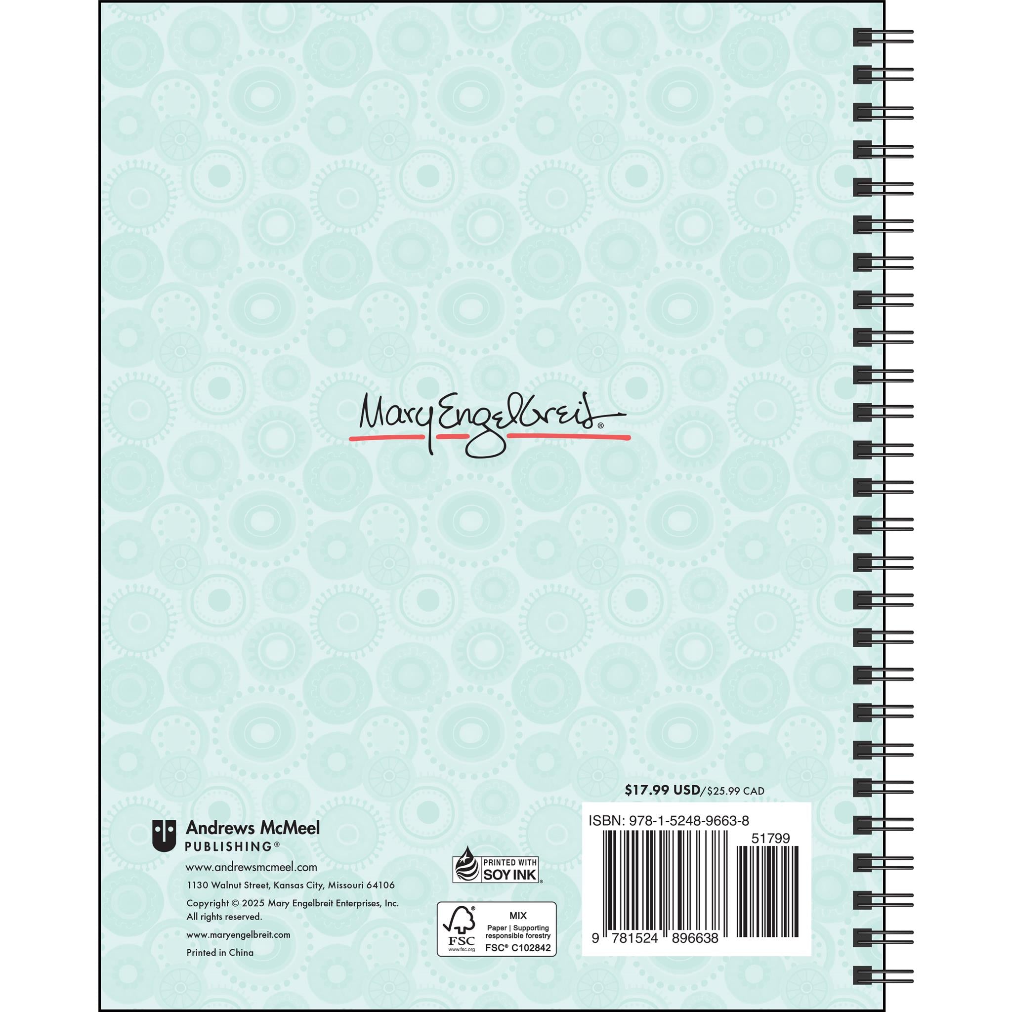 Calendrier des fiançailles 2026 de Mary Engelbreits « You Are A Work Of Art »