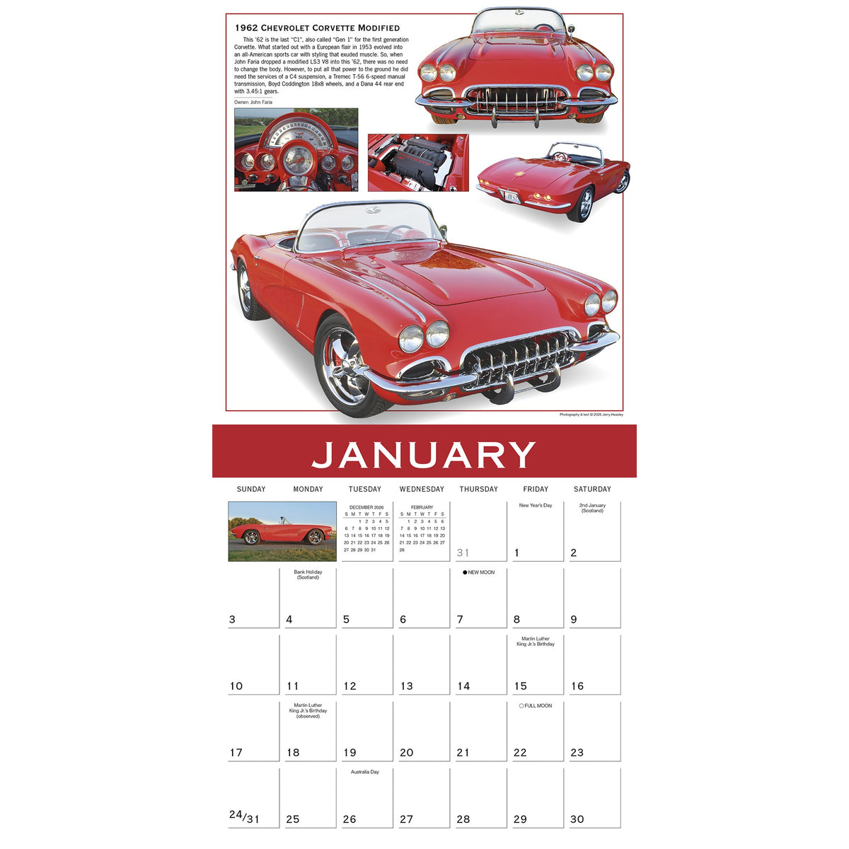 Classiques : Calendrier mural Voitures d'exception 2027