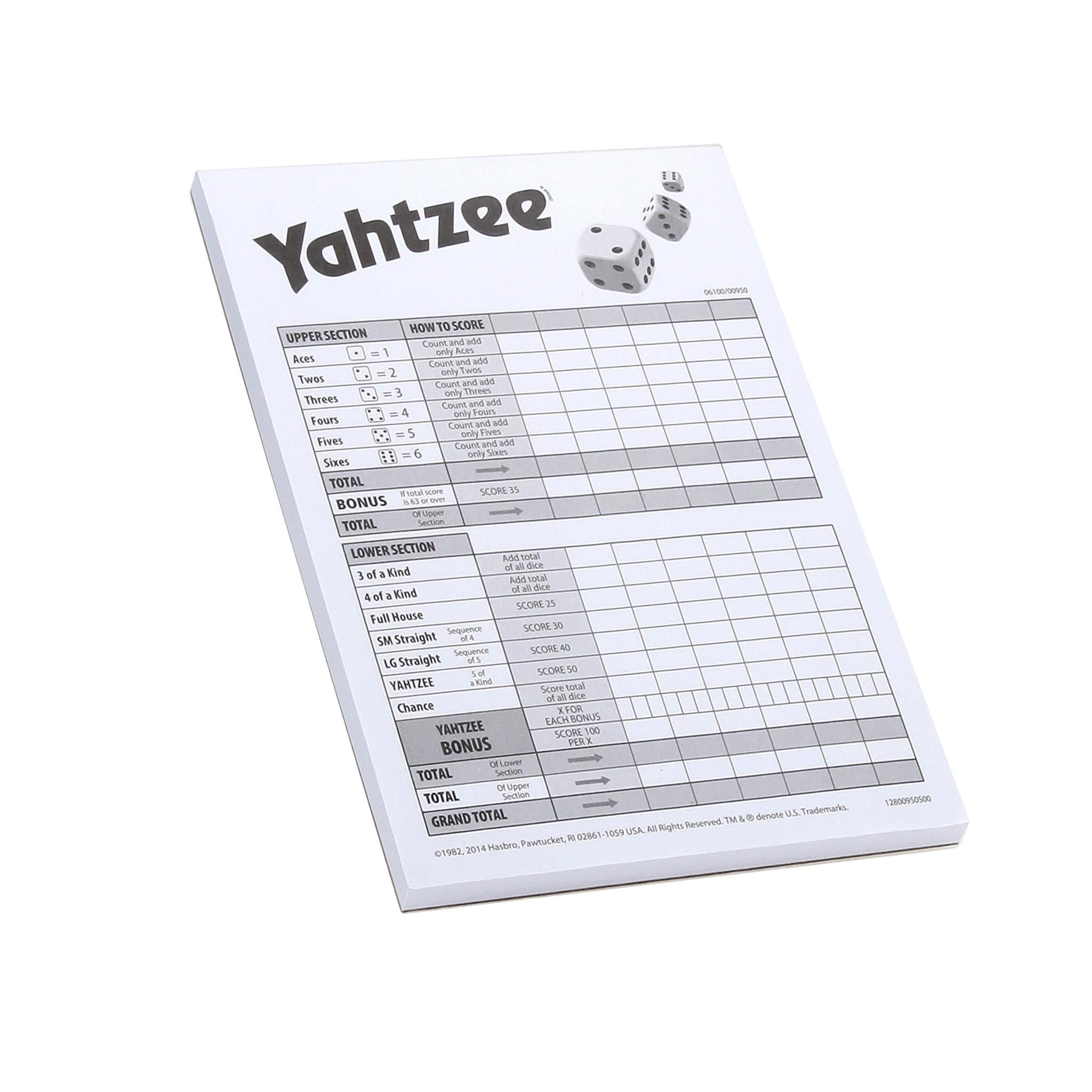 Fiches de score Yahtzee