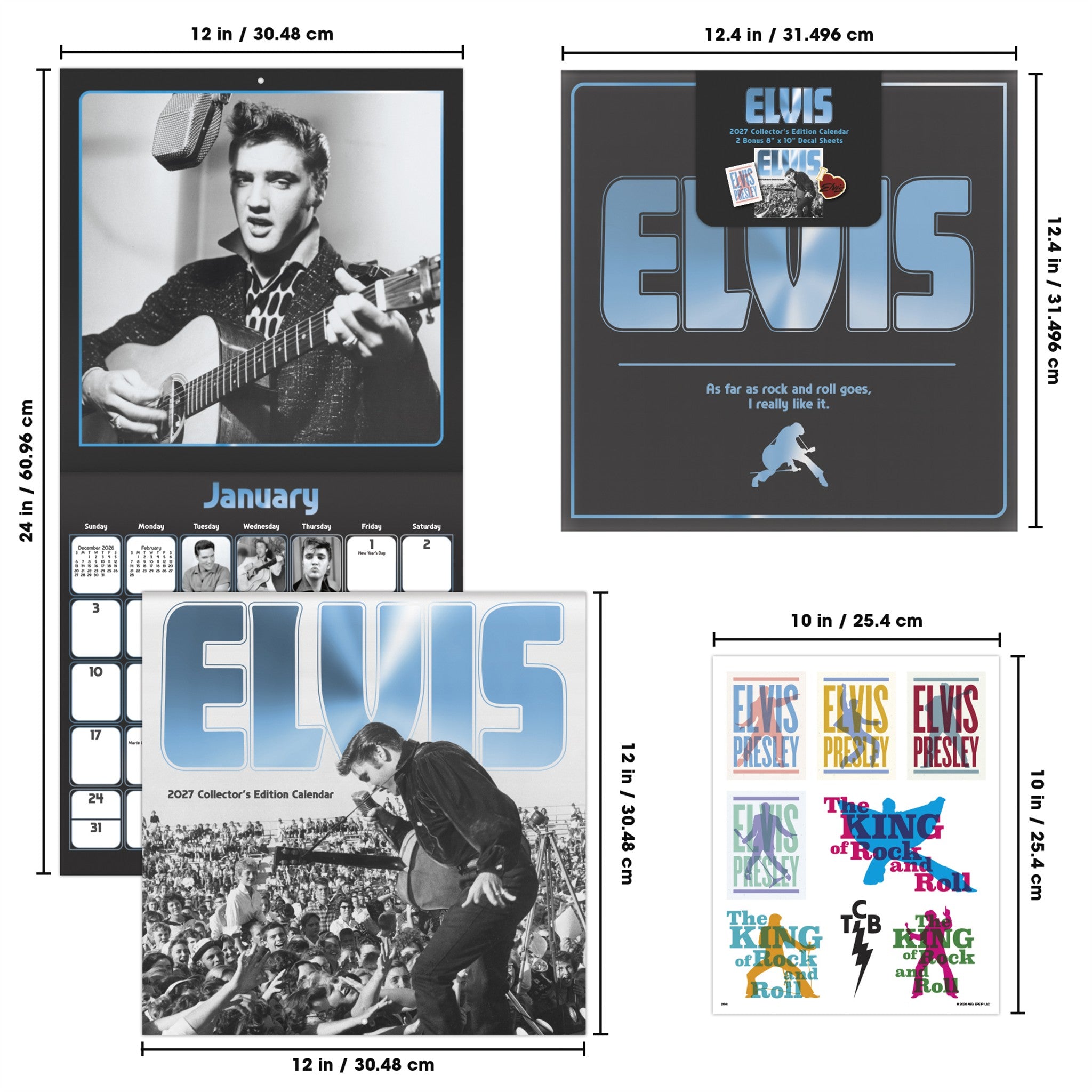 Calendrier mural Elvis Presley collector 2027 – En ligne seulement