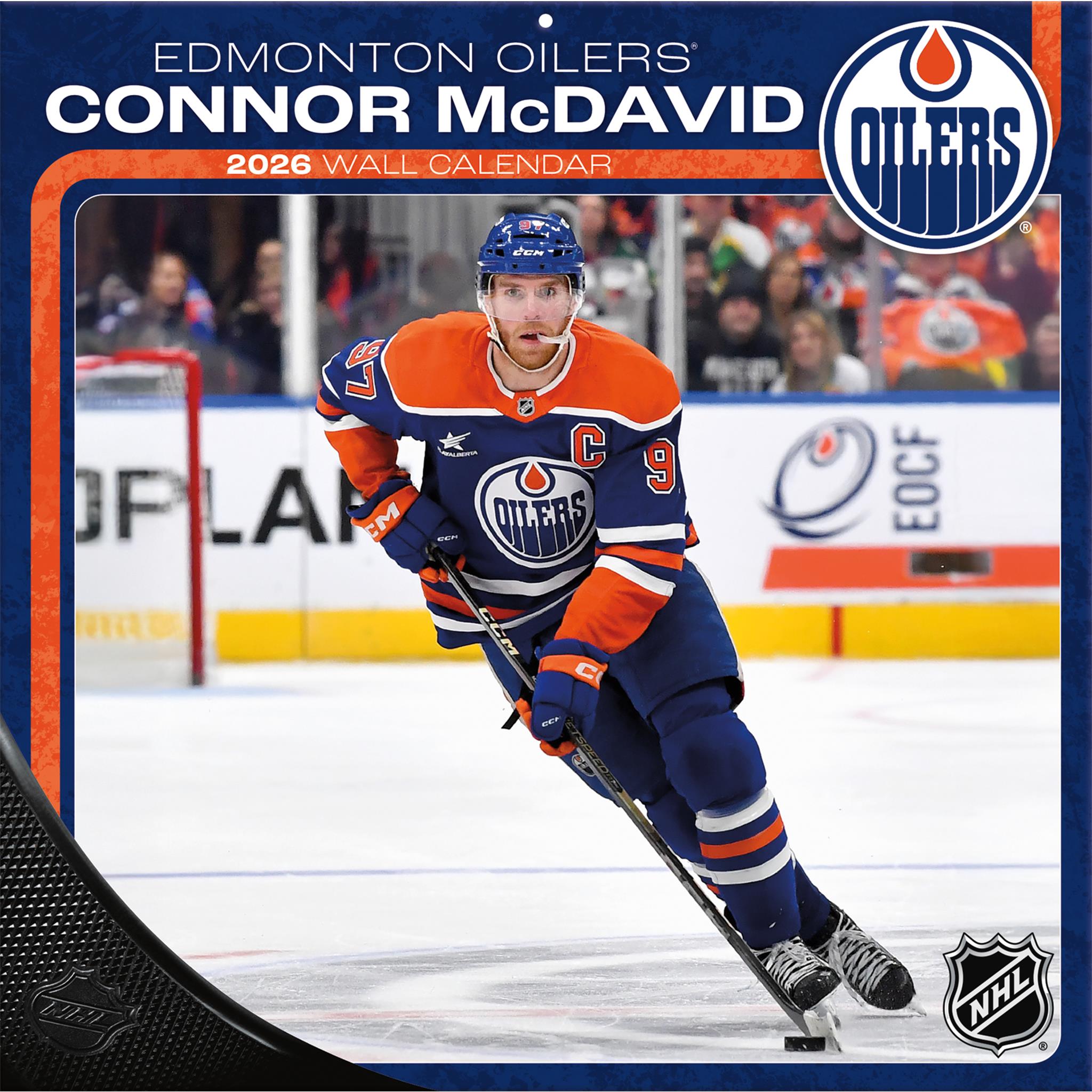 Calendrier mural 2026 de Connor McDavid, des Oilers d'Edmonton (NHL)