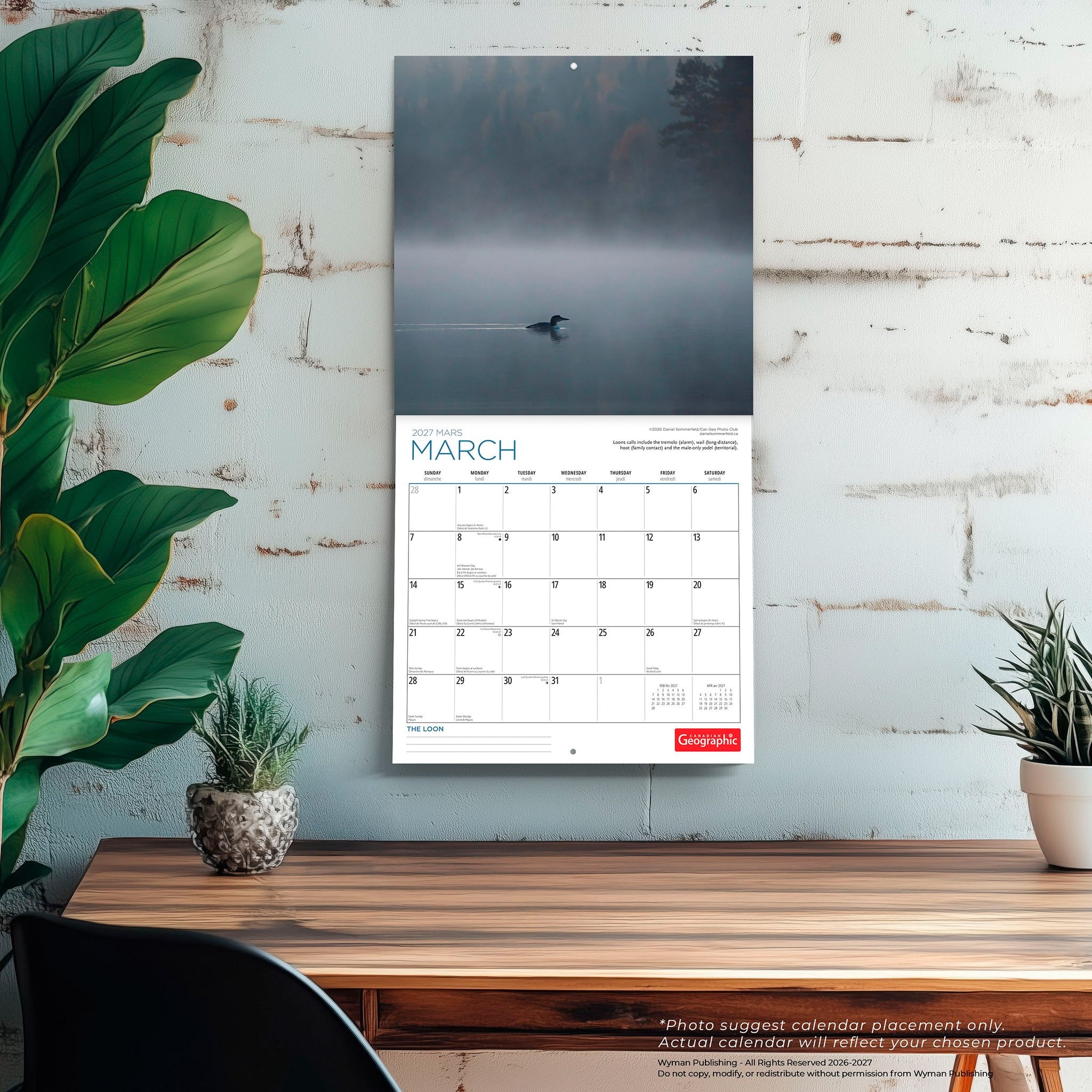 Canadian Geographic Loon 2027 Wall Calendar