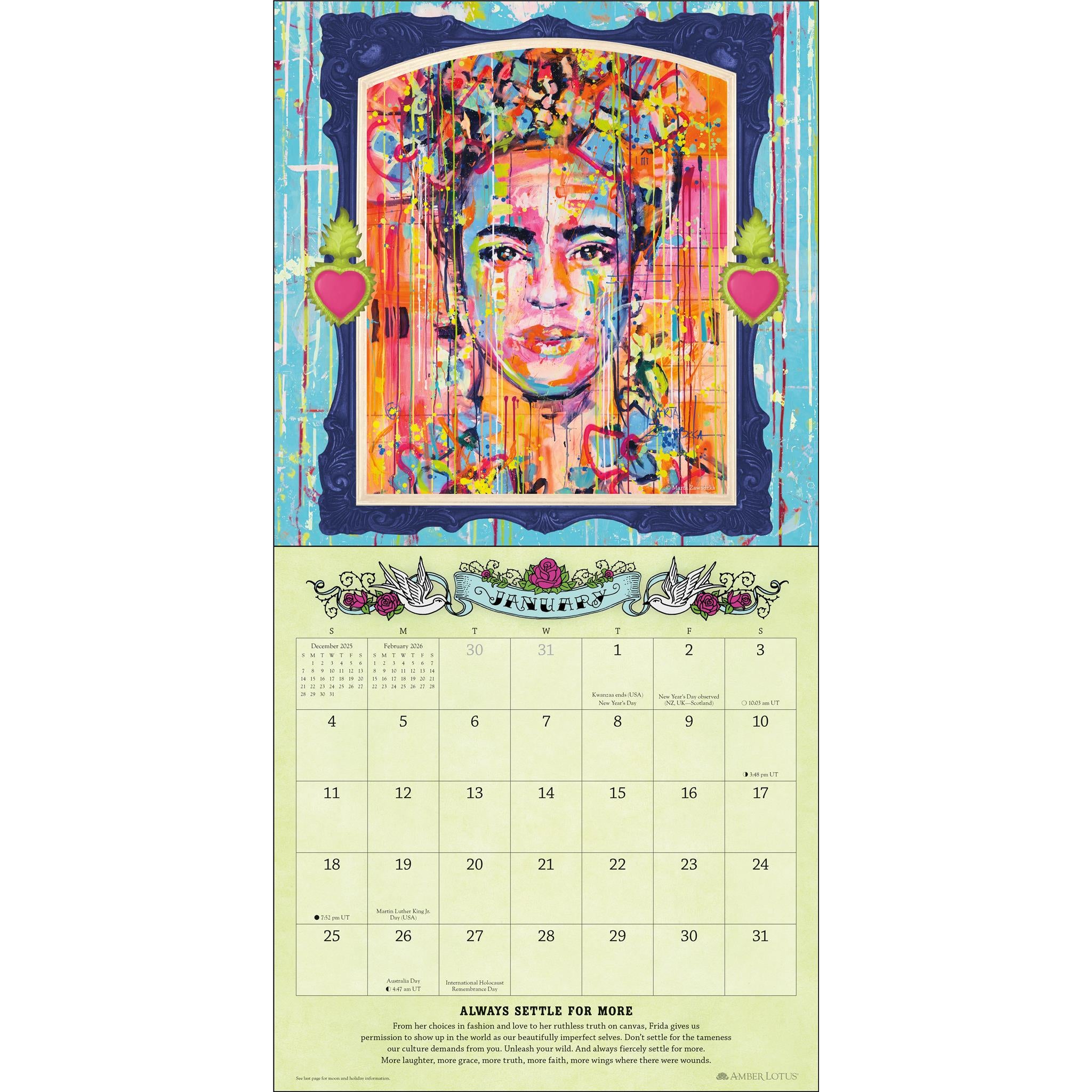 For The Love Of Frida 2026 Wall Calendar