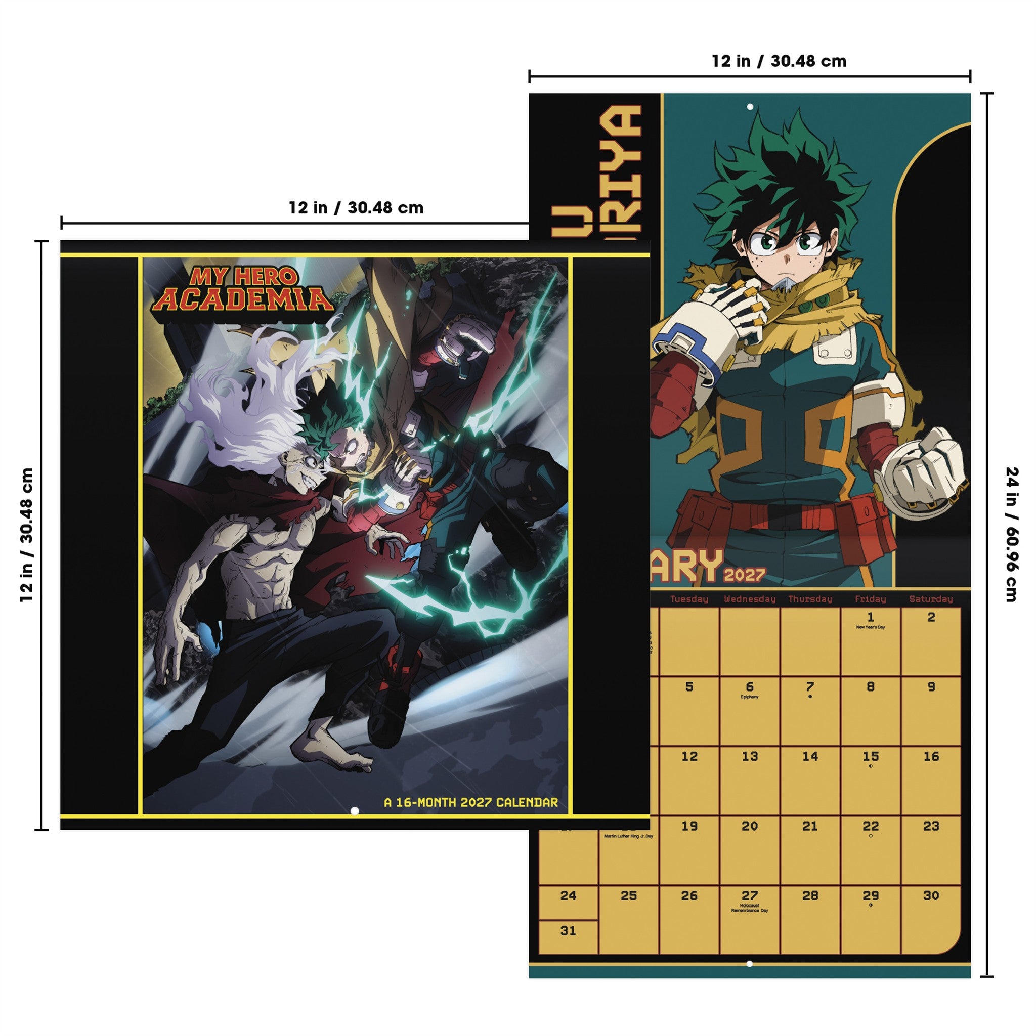 Calendrier mural My Hero Academia 2027 - Exclusivement en ligne