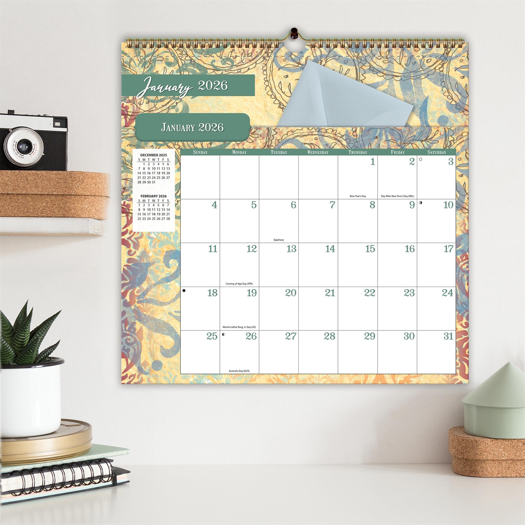 Calendrier mural Bohemian File It 2026