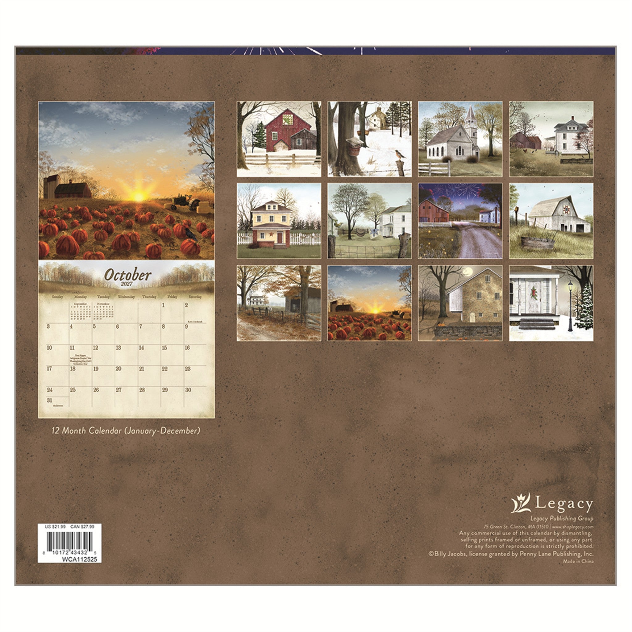 Calendrier mural 2027 The Road Home - Disponible en ligne uniquement